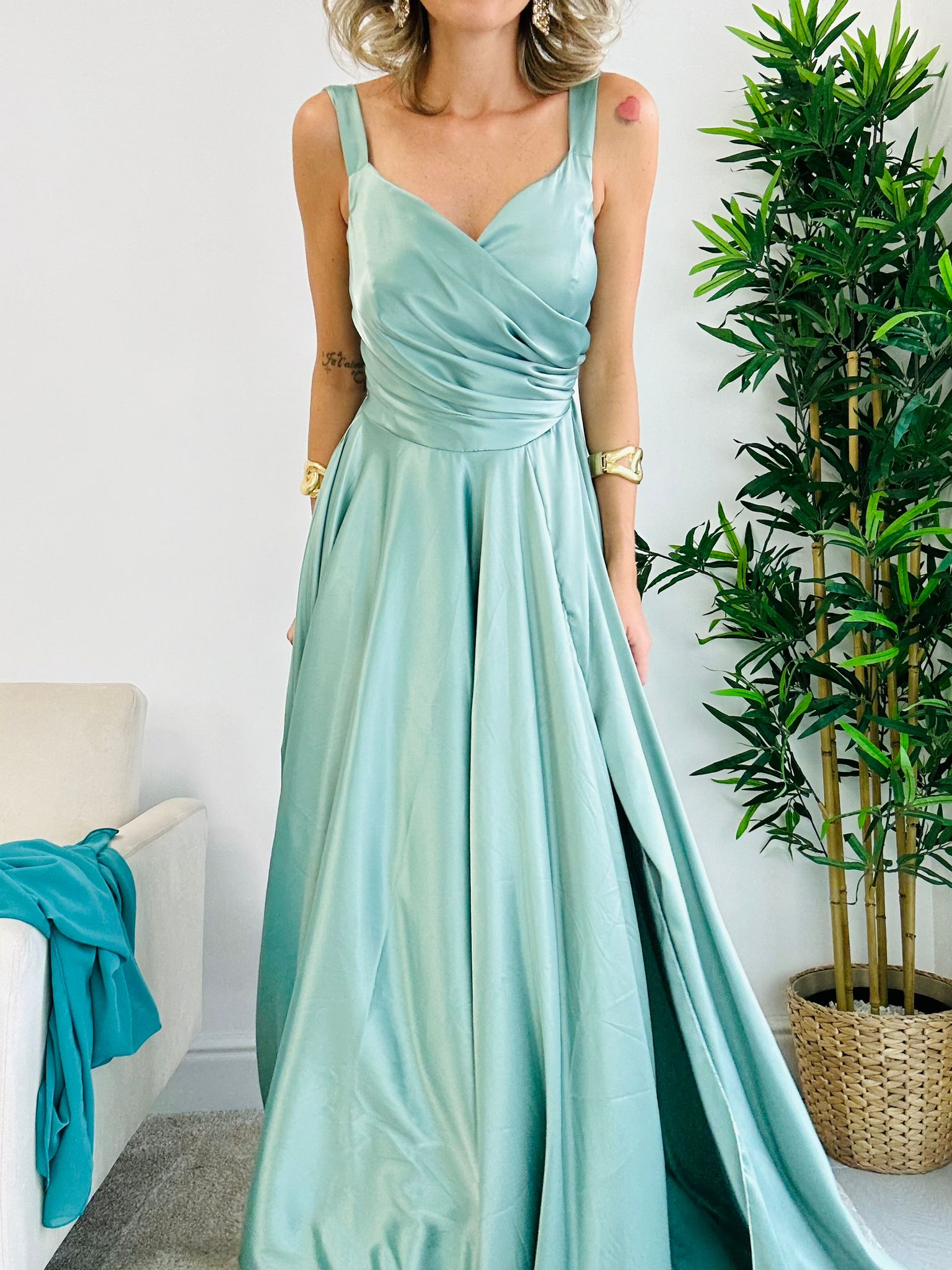 Robe Demetra - Vert Sauge