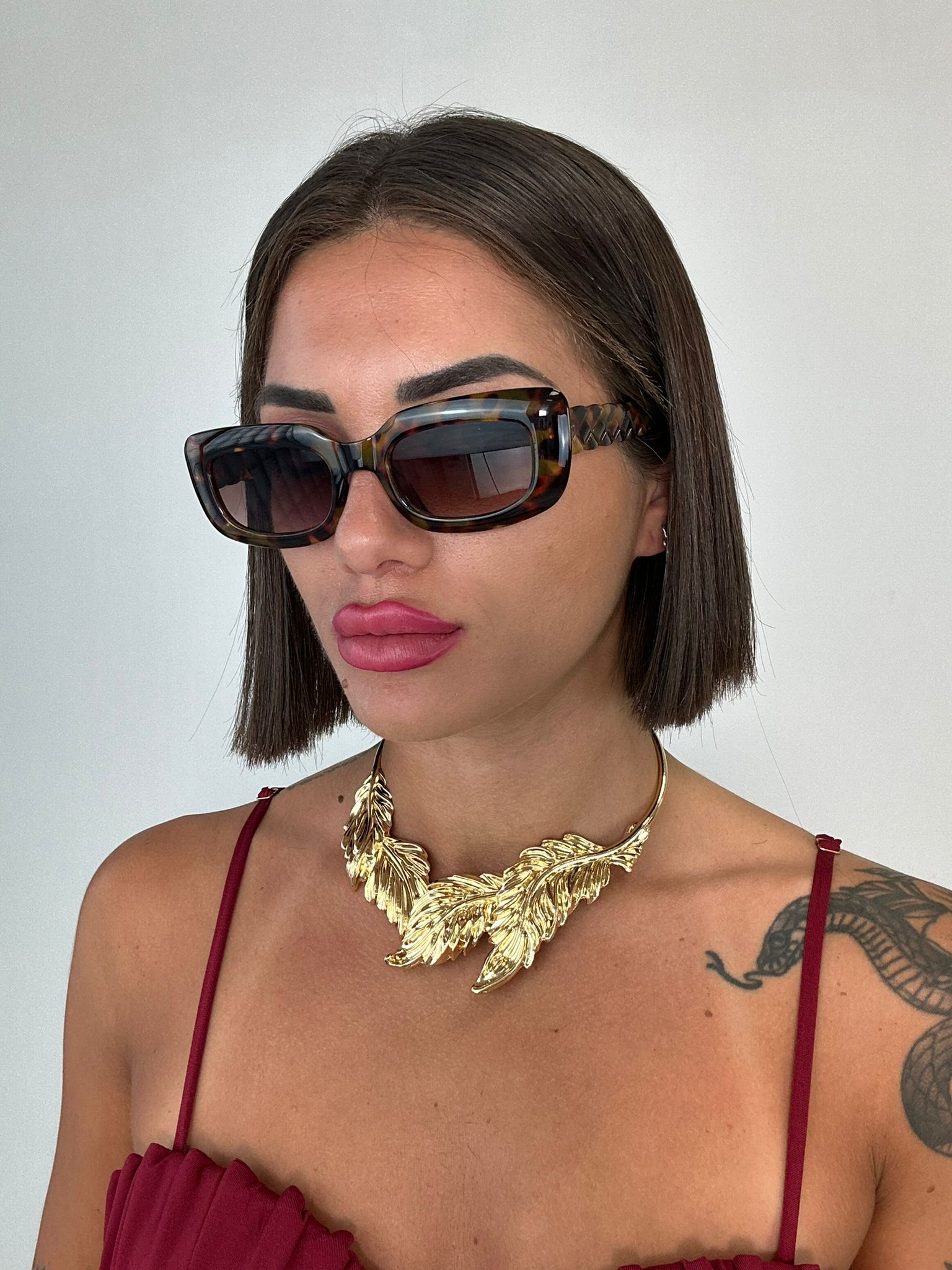 Occhiali da sole forma rettangolare - Animalier