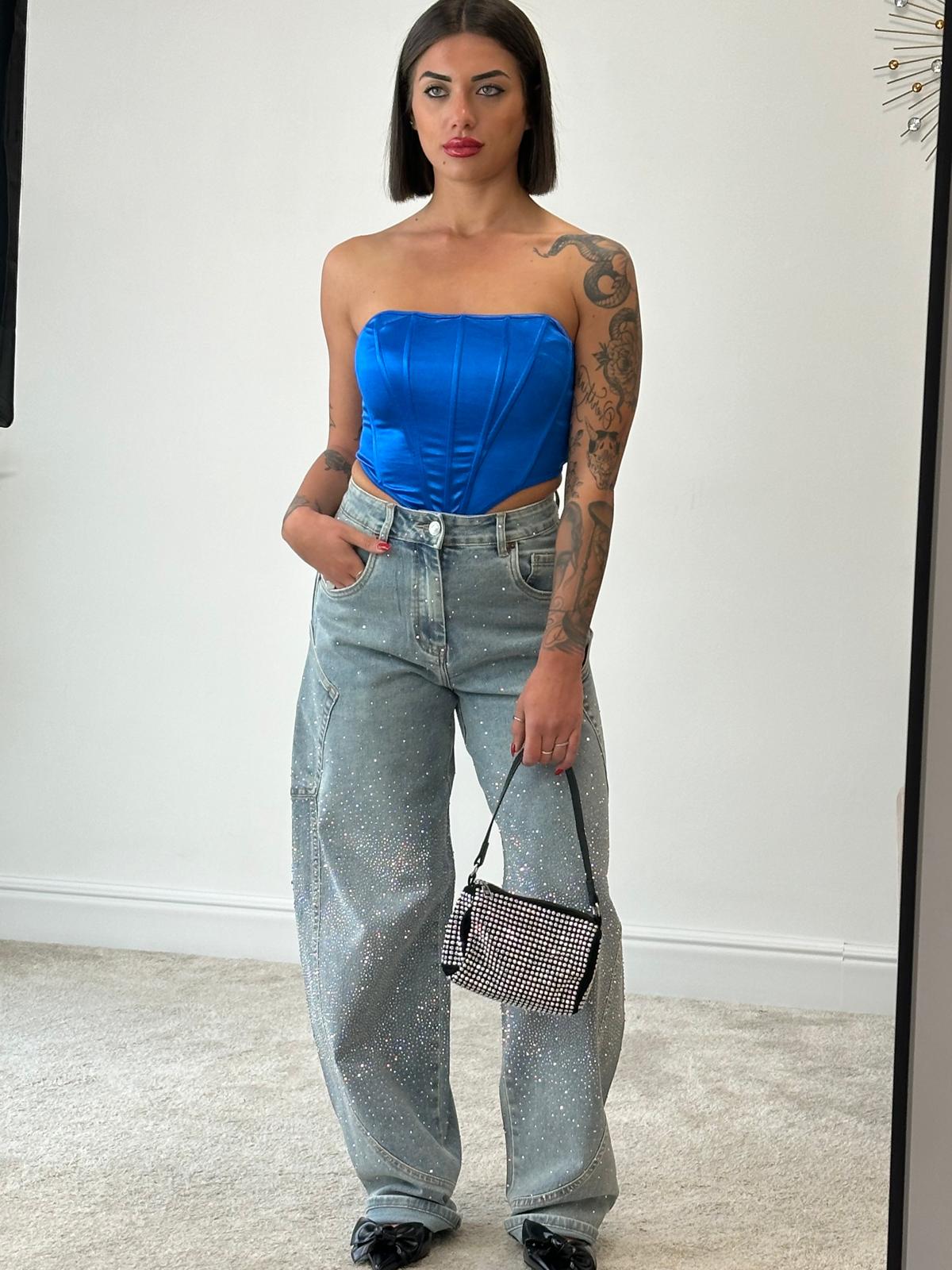 Top Corpetto - Blu