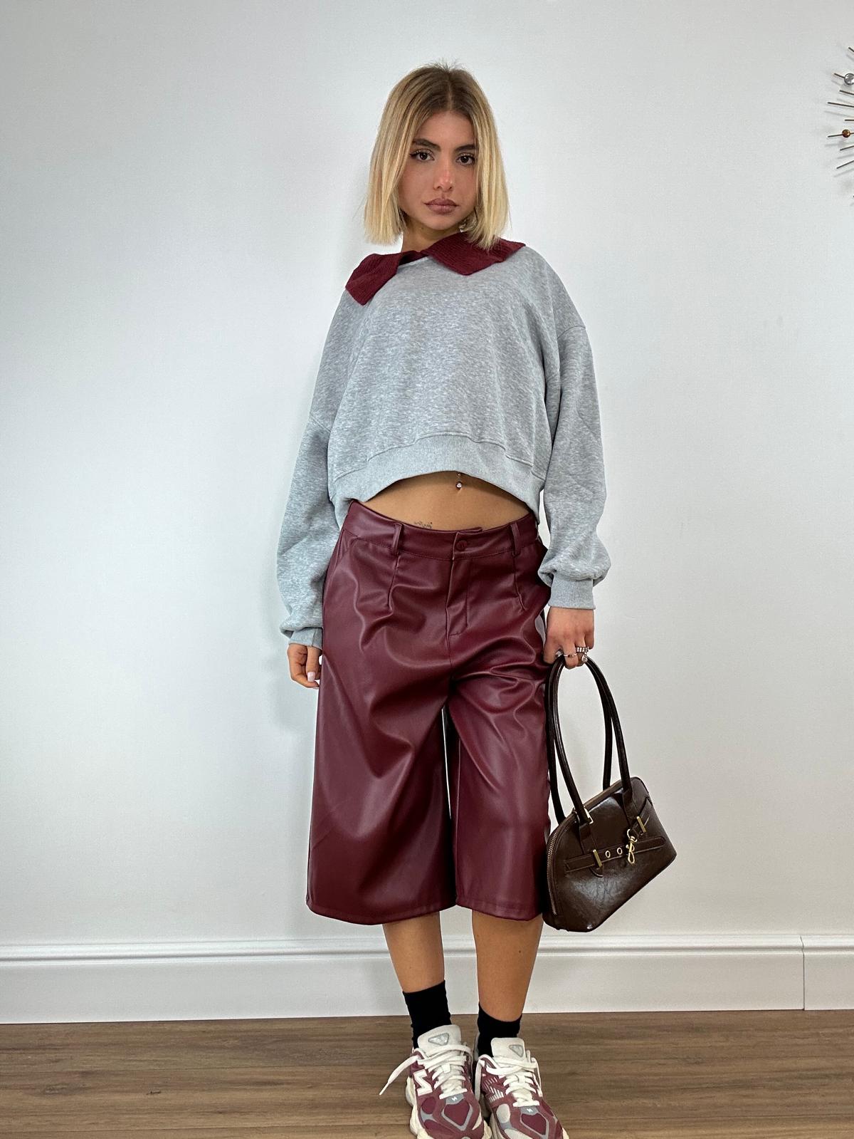 Bermuda in ecopelle 18197 - Bordeaux