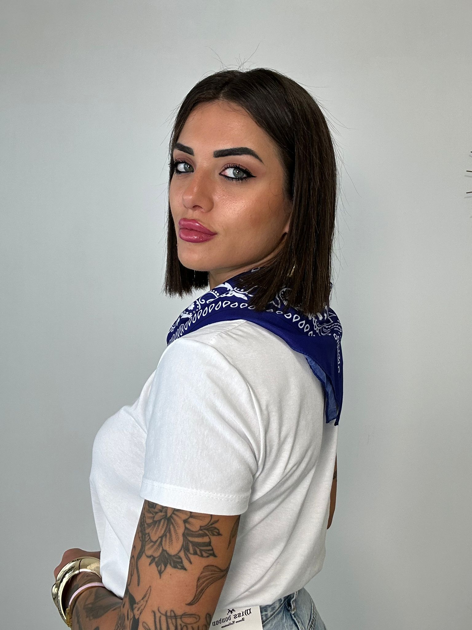 T-shirt con bandana -  Blu