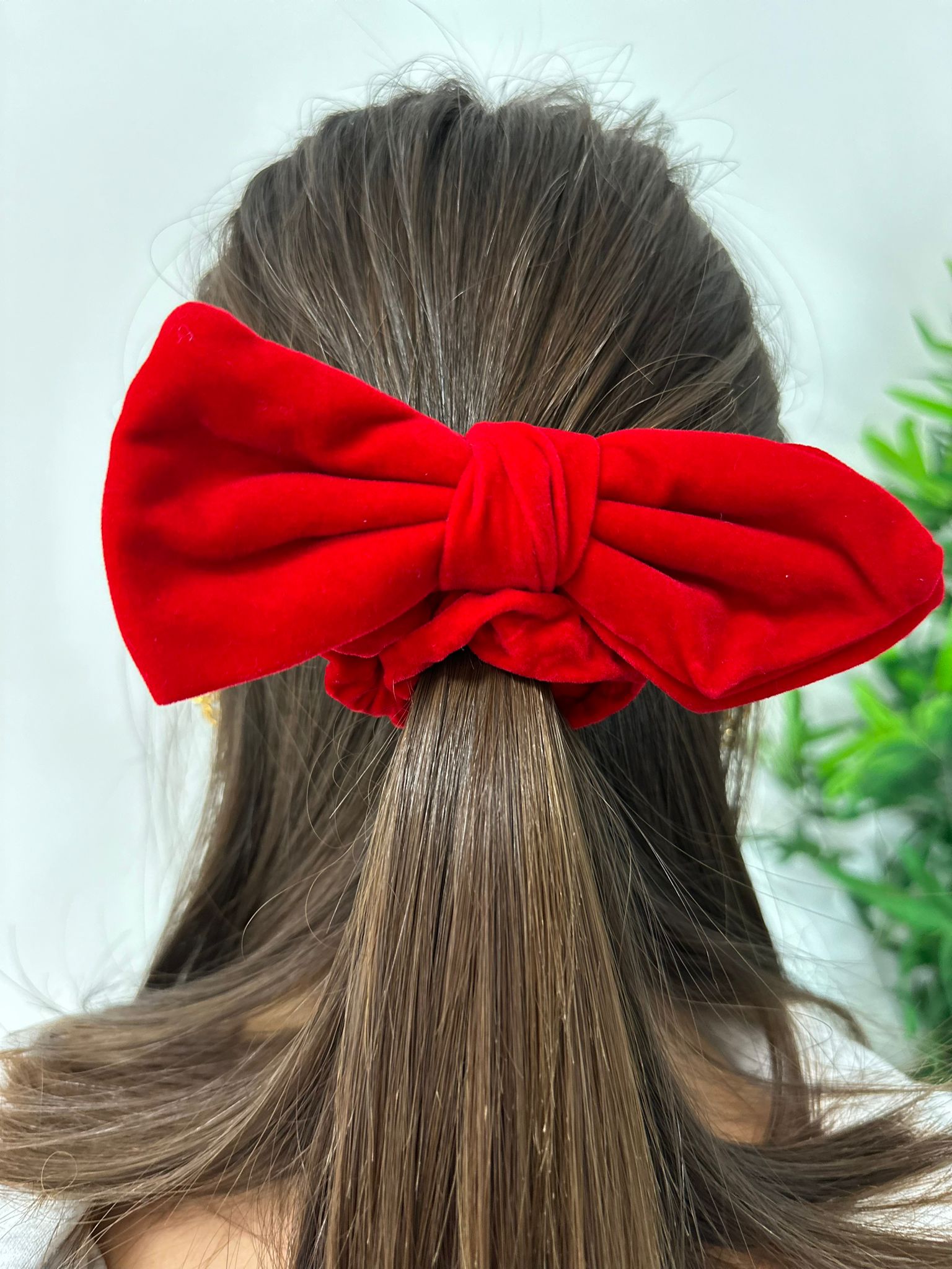 Elastico per capelli a fiocco - Rosso