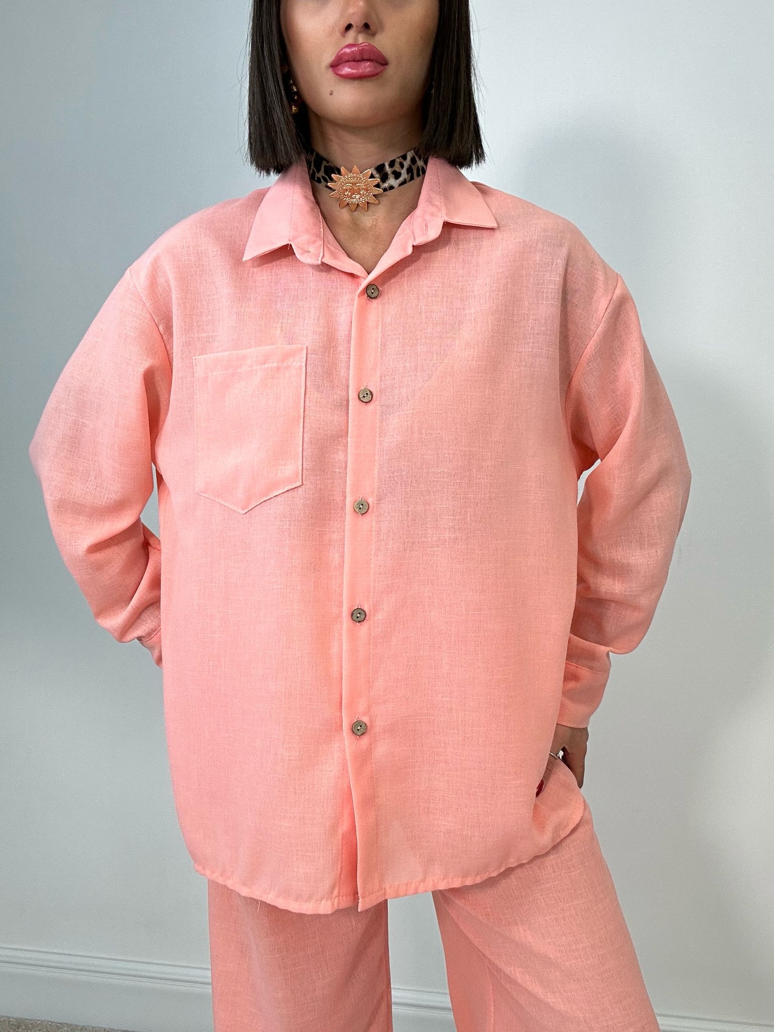 Camicia in Lino- Pesca