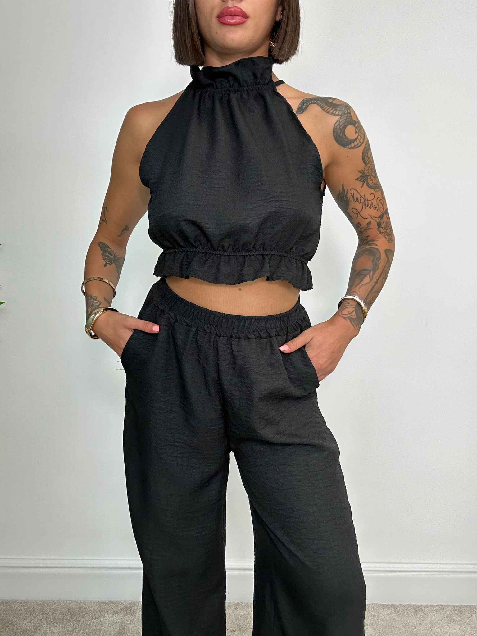Coordinato Miami (Top + Pantalone) Nero