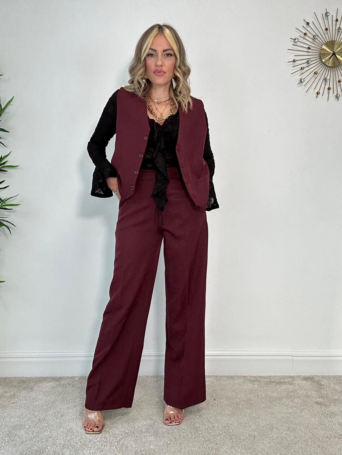 Tailleur Hilary (Gilet + Pantalone) Bordeaux