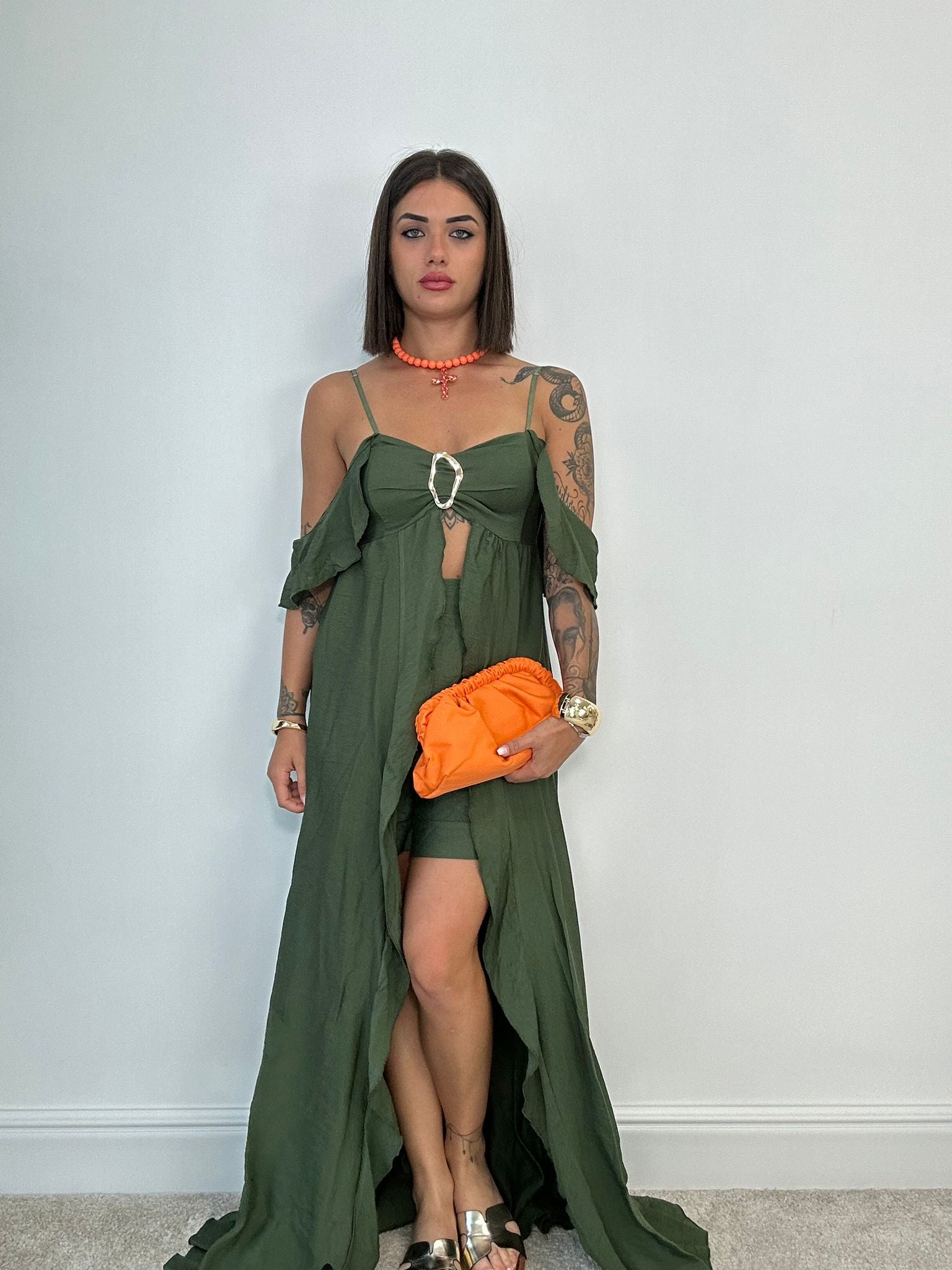 Coordinato Tahiti (Top Lungo + Pantaloncino) Verde