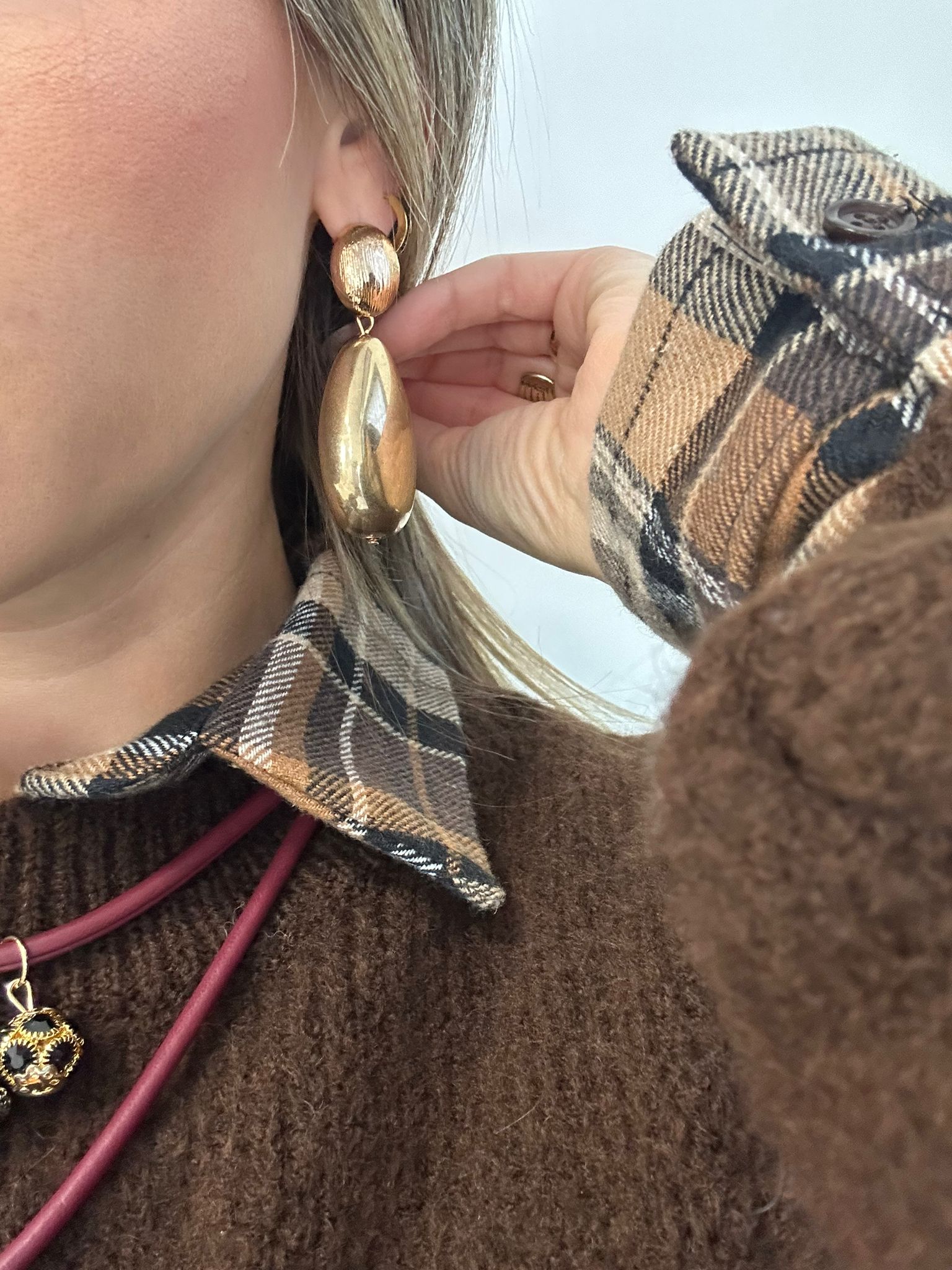 Orecchini con pendente a goccia - Oro