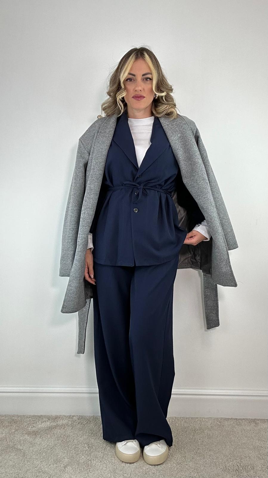 Coordinato M13351 (Camicia + Pantalone) Blu