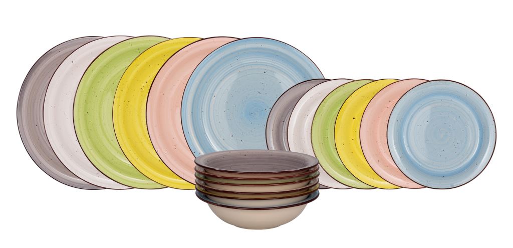 Servizio piatti DC da 18pz porcellana Rural