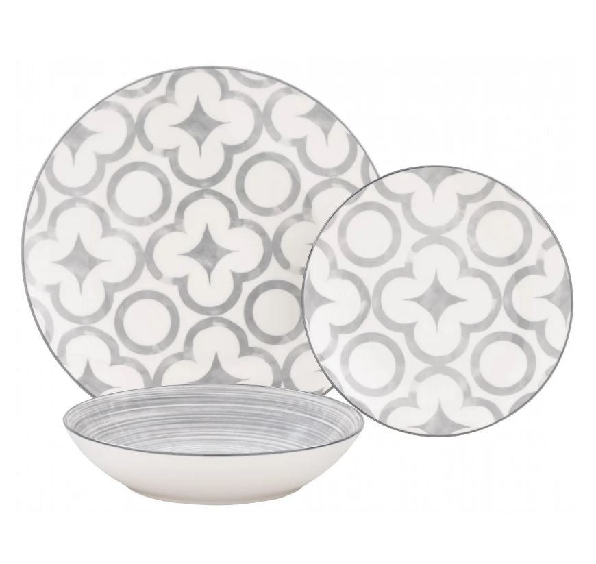 Servizio piatti DC da 18pz in porcellana Maratea