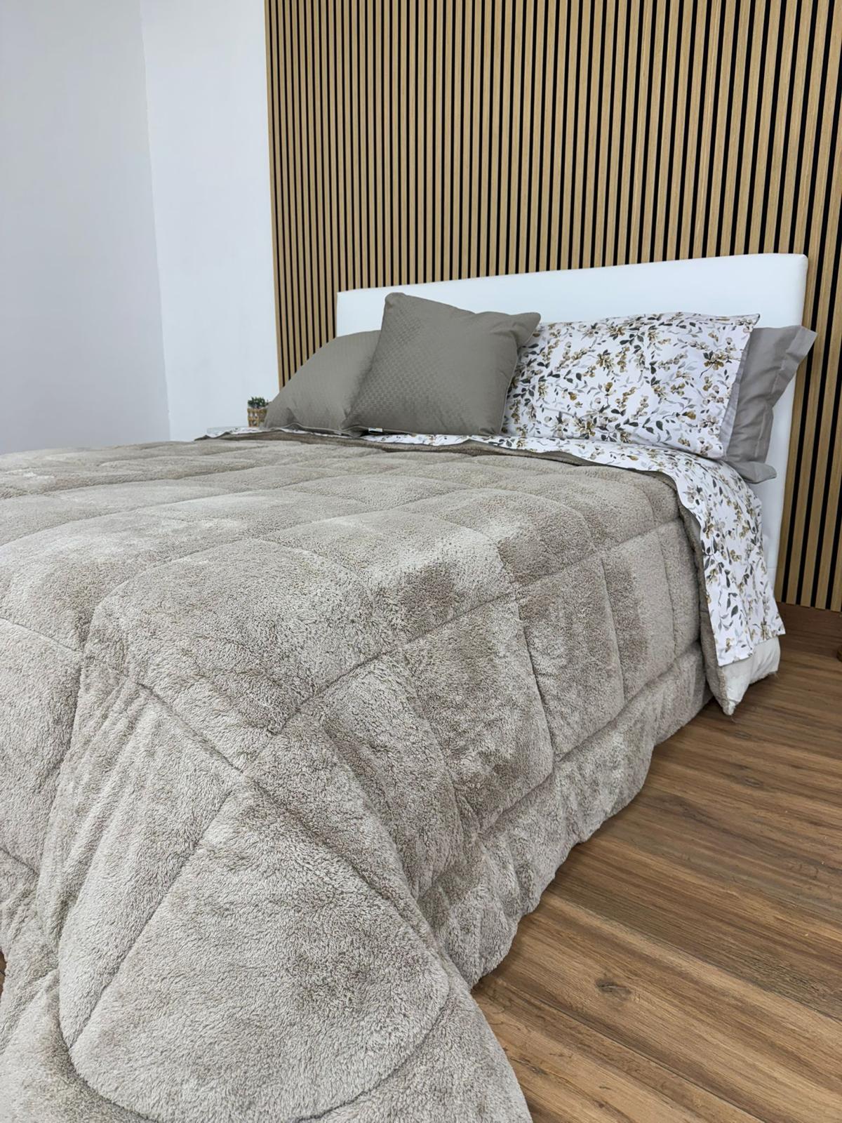 Trapunta matrimoniale micro pelliccia Lennon -Beige