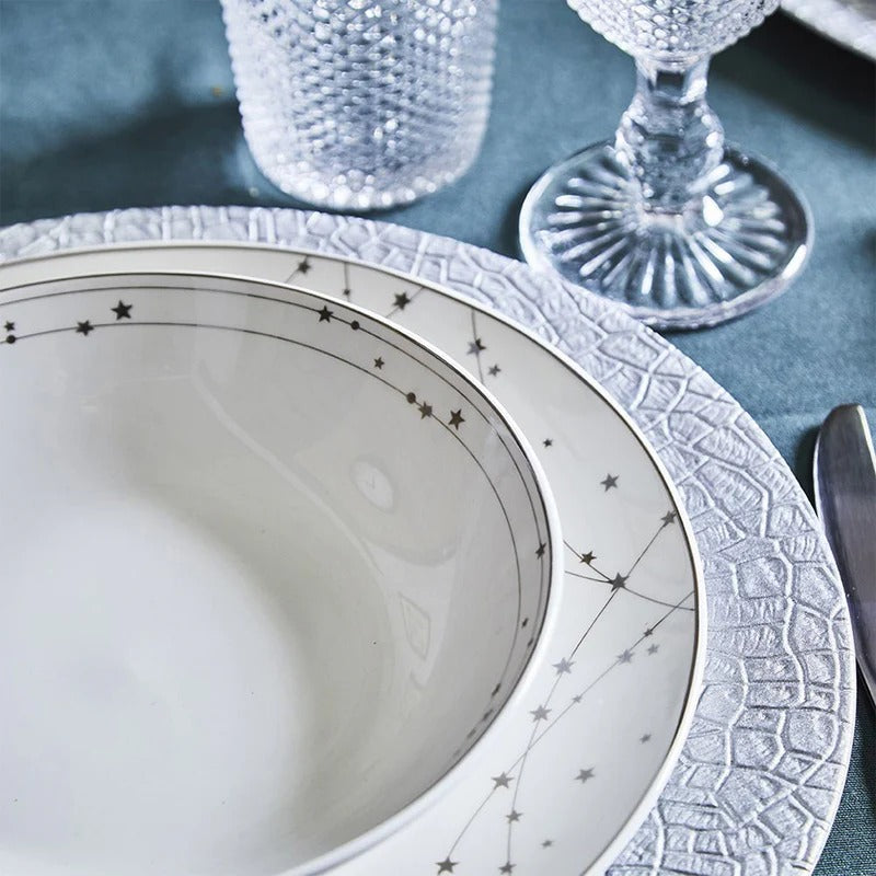 Servizio piatti Tognana da 18pz natale silverlight madison