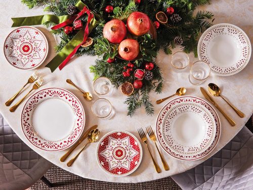 Servizio piatti Tognana da 18pz natale new charme olimpic