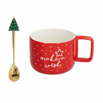 Tazza latte Tognana in ceramica natale  + cucchiaino - Vari colori