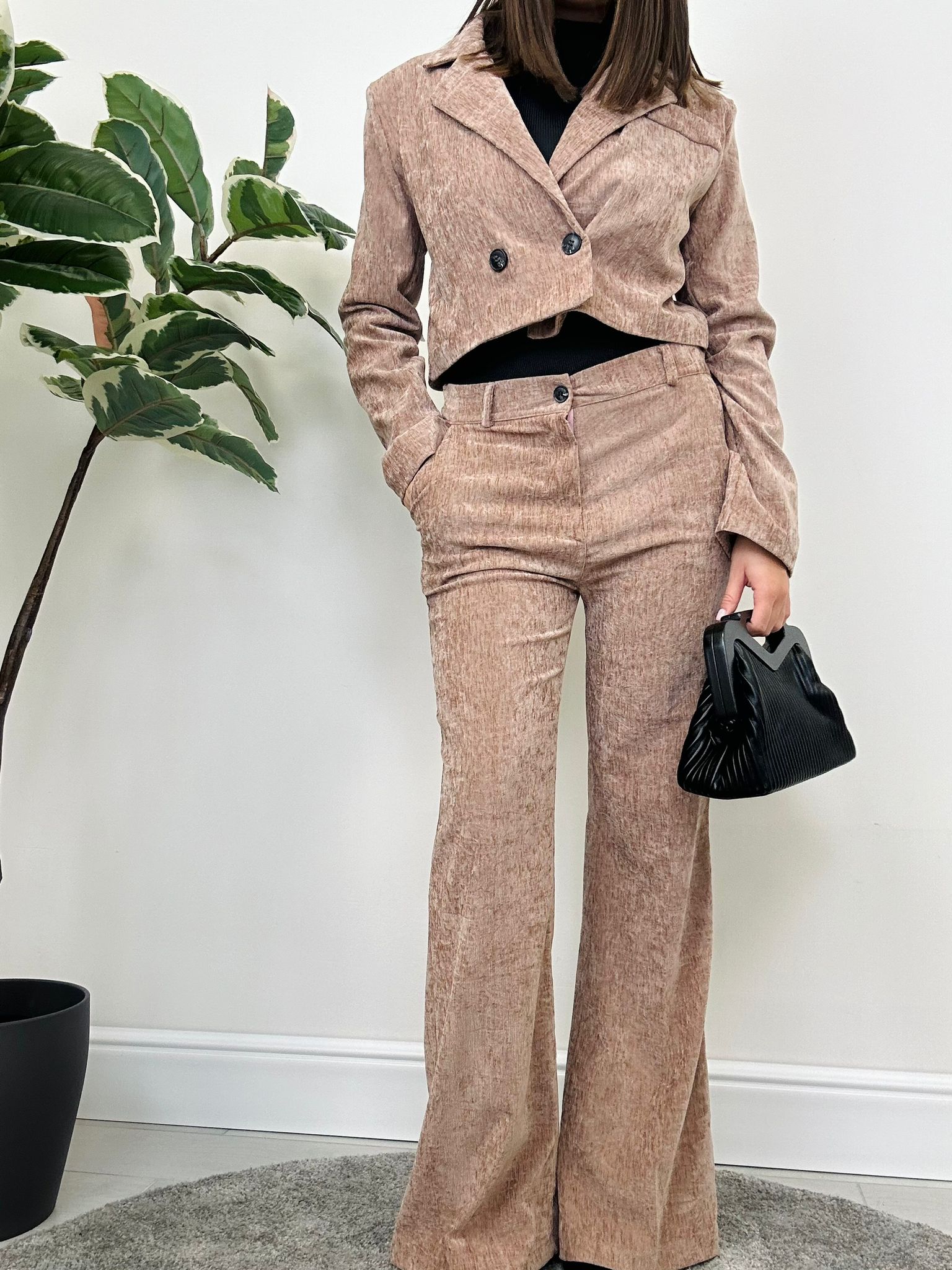 Coordinato in ciniglia Giorgia - Rosa