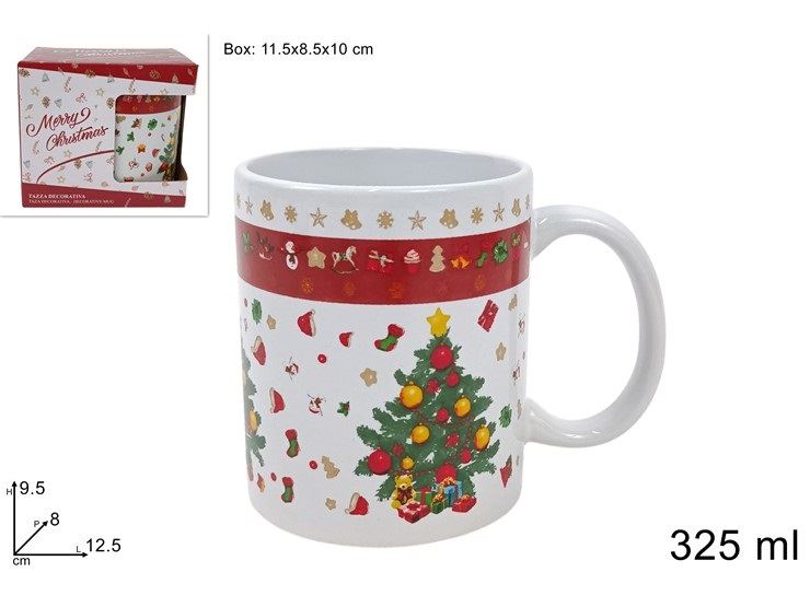 Tazza latte in ceramica natale