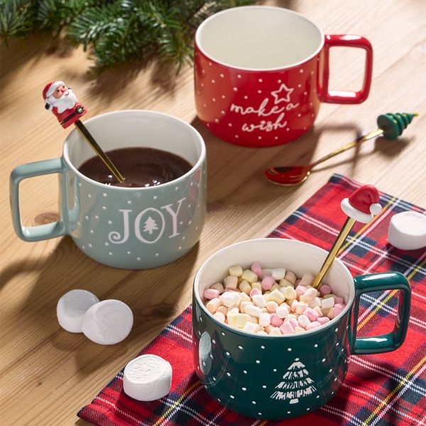 Tazza latte Tognana in ceramica natale  + cucchiaino - Vari colori