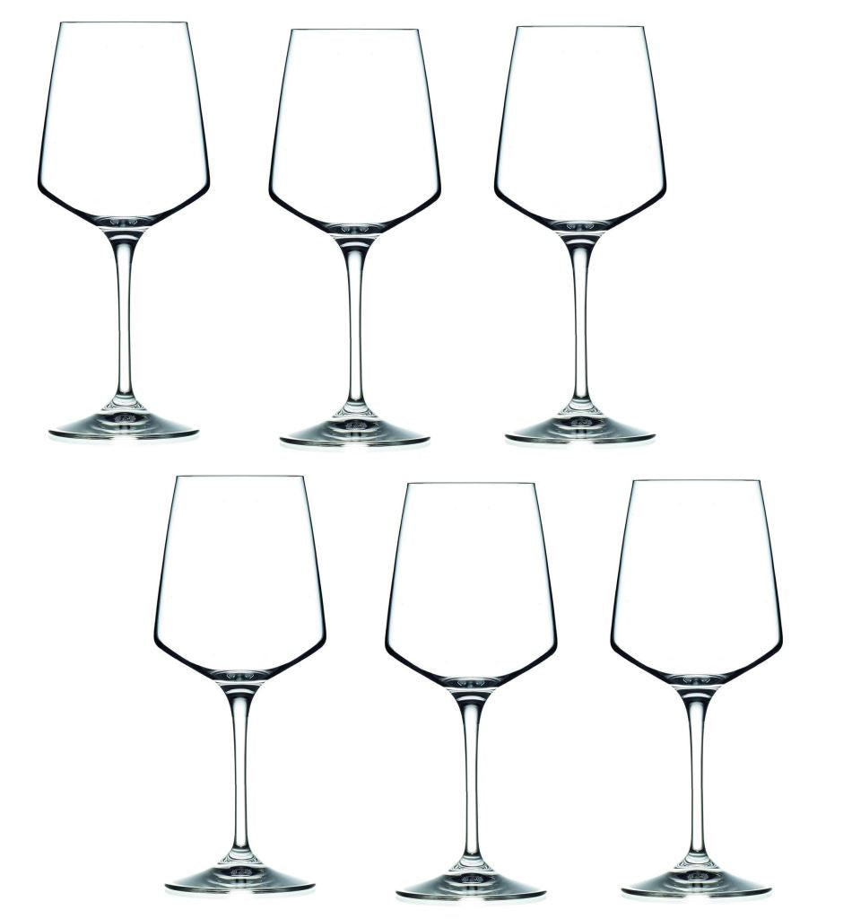 Set Calici 6pz Rcr aria vino bianco in cristallo