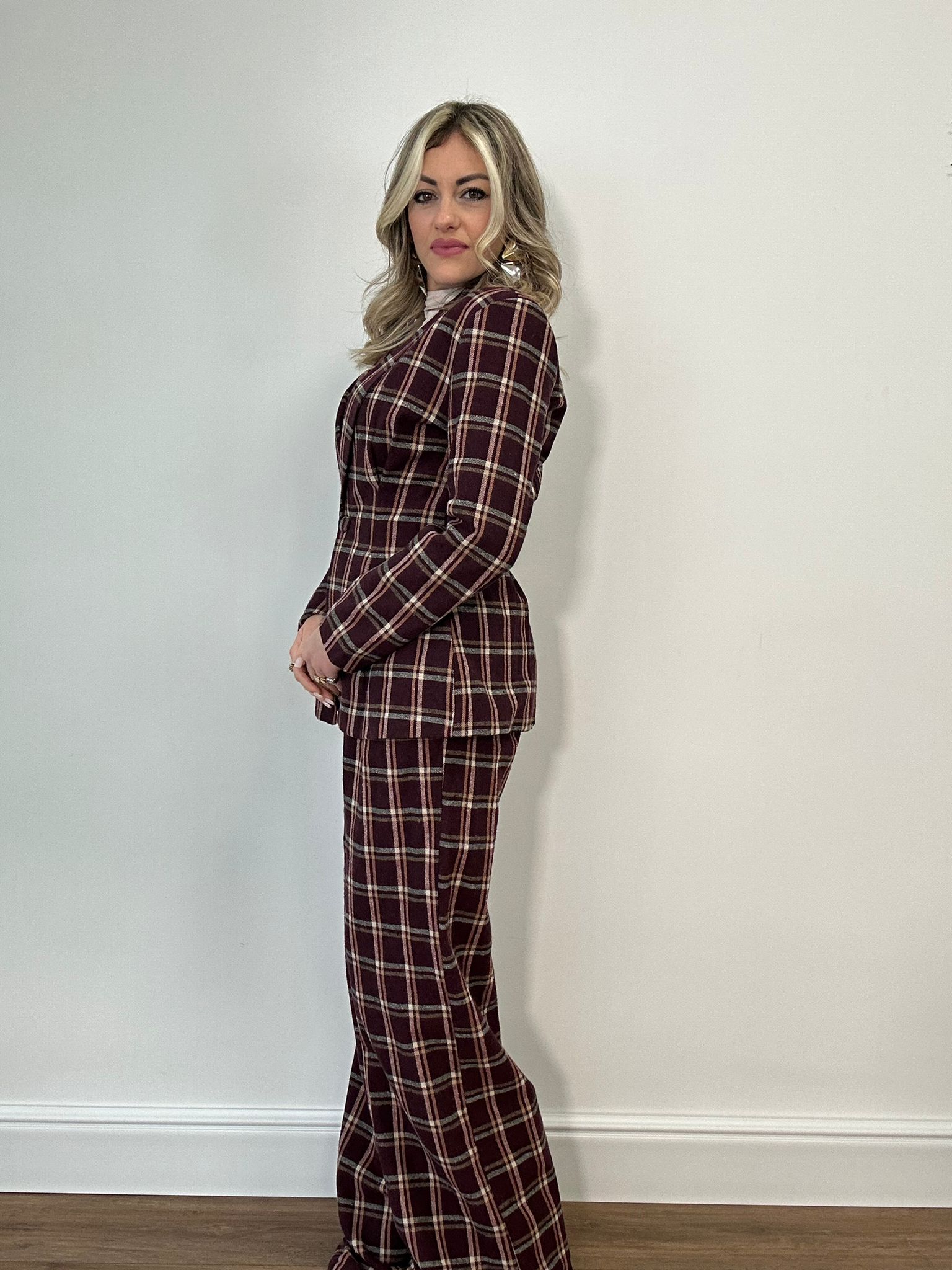 Tailleur 251 ( Pantalone + Giacca ) - Scozzese bordeaux