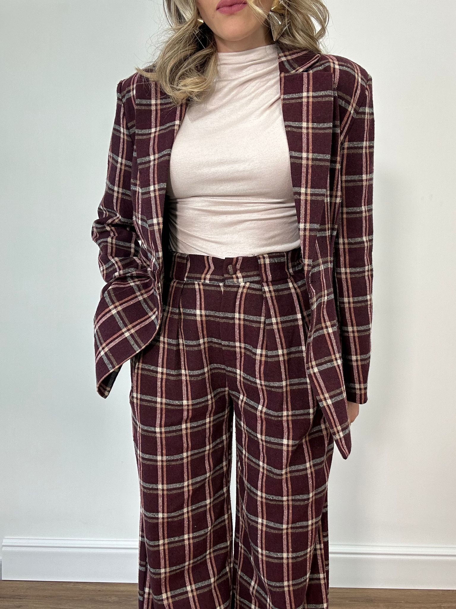 Tailleur 251 ( Pantalone + Giacca ) - Scozzese bordeaux