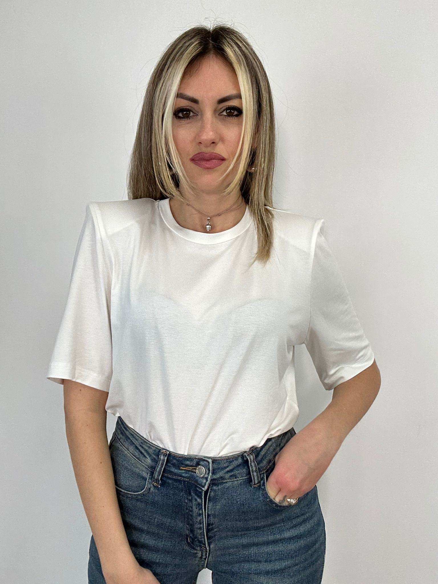 Body con spalline 01 - Bianco