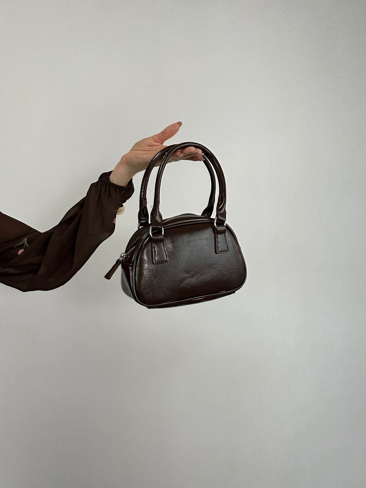 Borsa lucida - Marrone