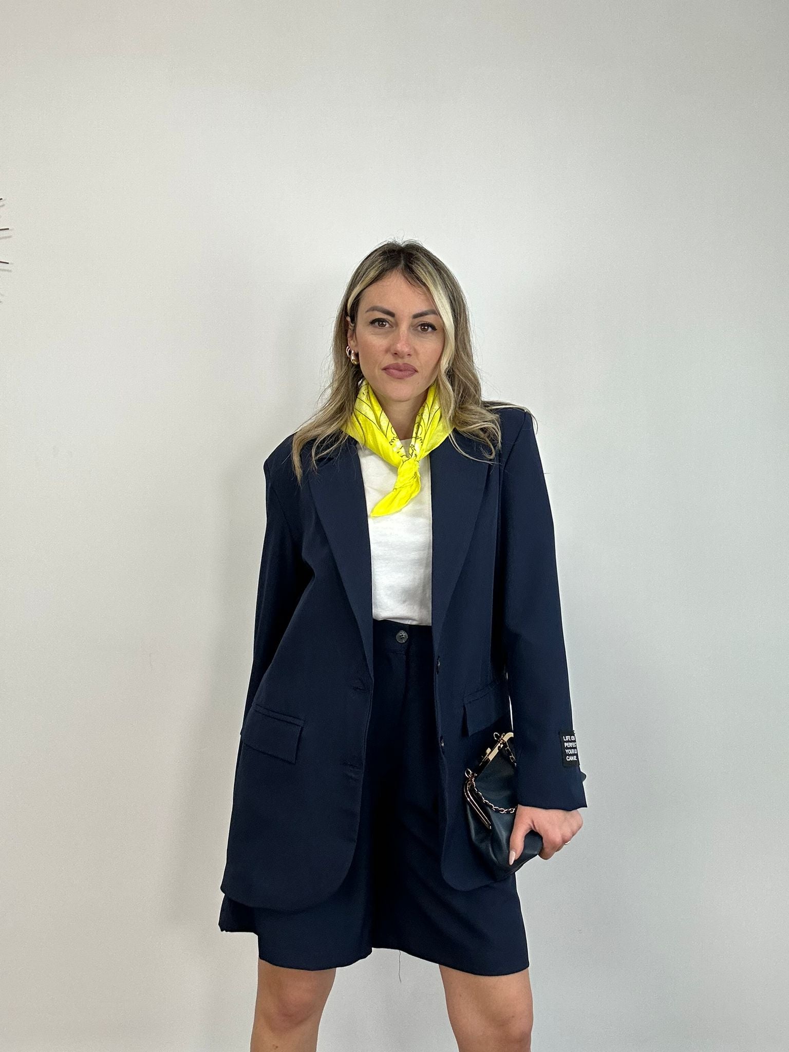 Coordinato M12085(Blazer + Bermuda) Blu