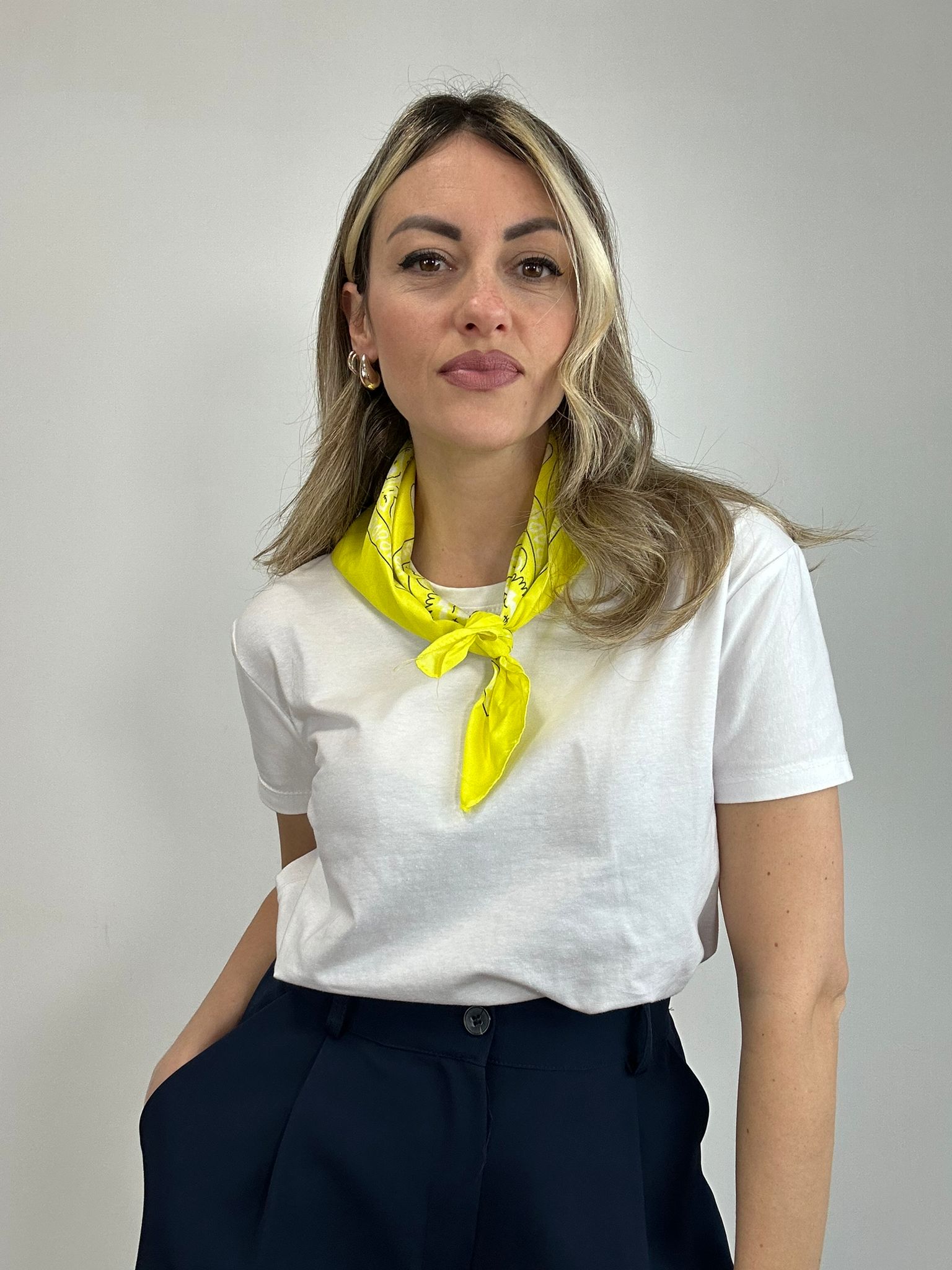 T-shirt con bandana Gialla