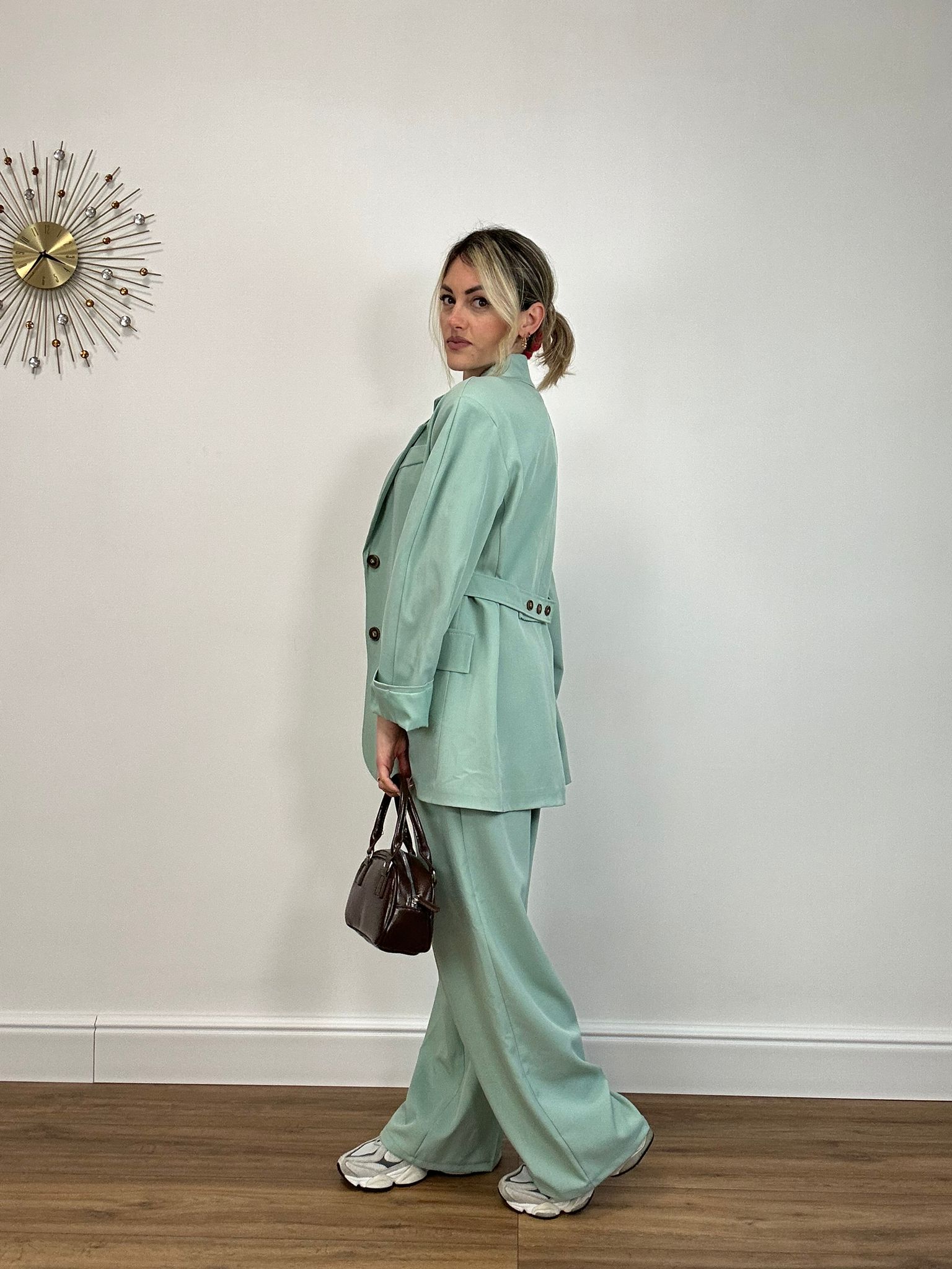 Tailleur (Blazer + Pantalone) Verde Acqua