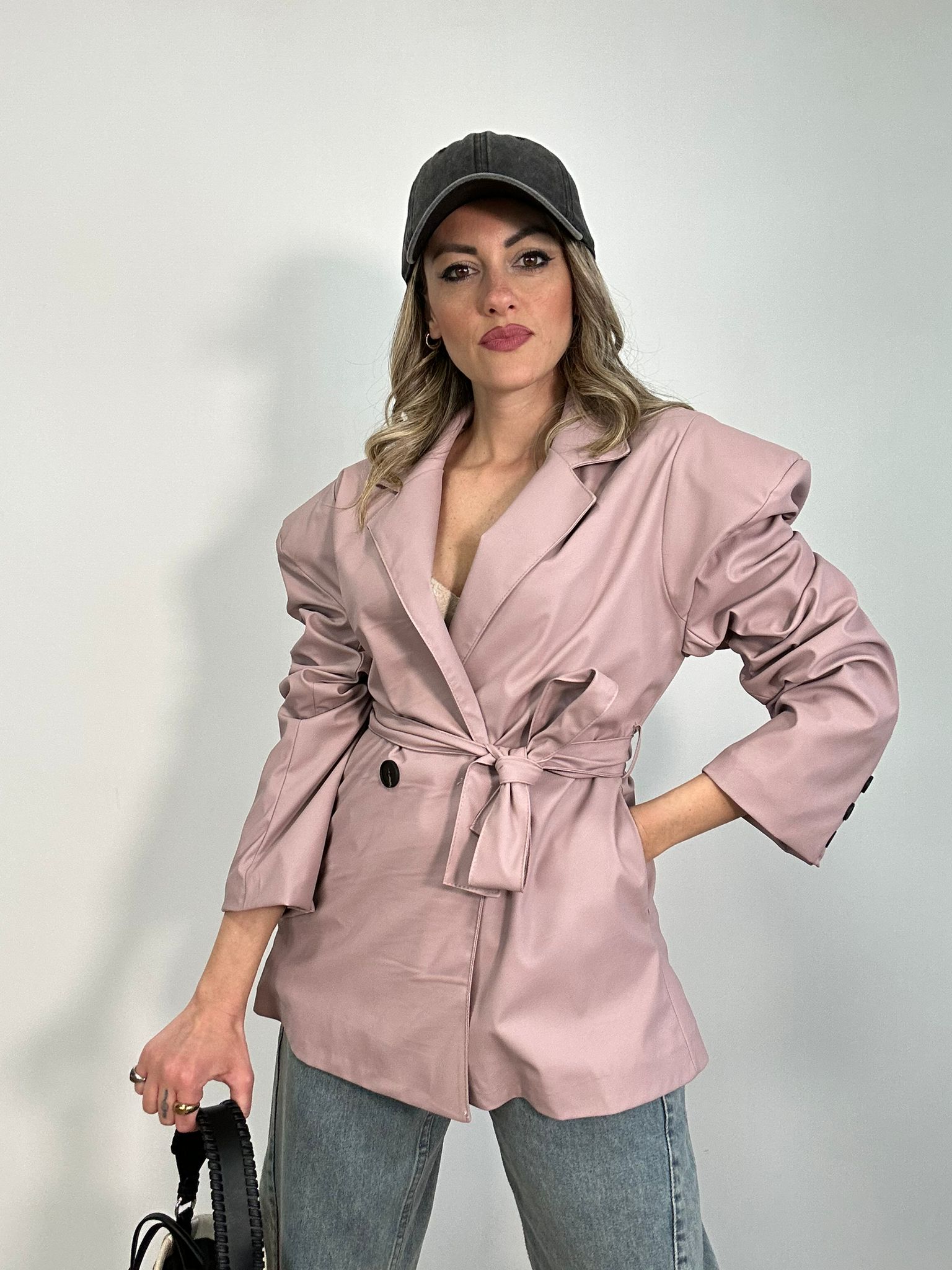 Blazer  in ecopelle C30 - Rosa