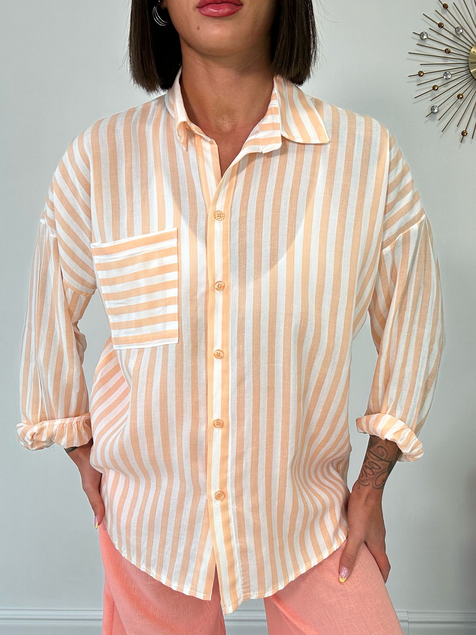 Camicia a righe - Pesca