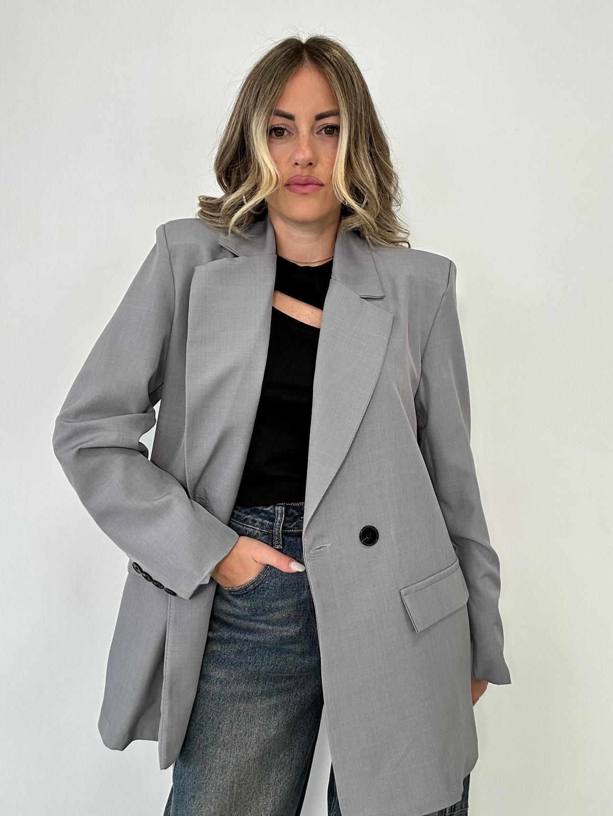 Blazer doppio bottone - Grigio