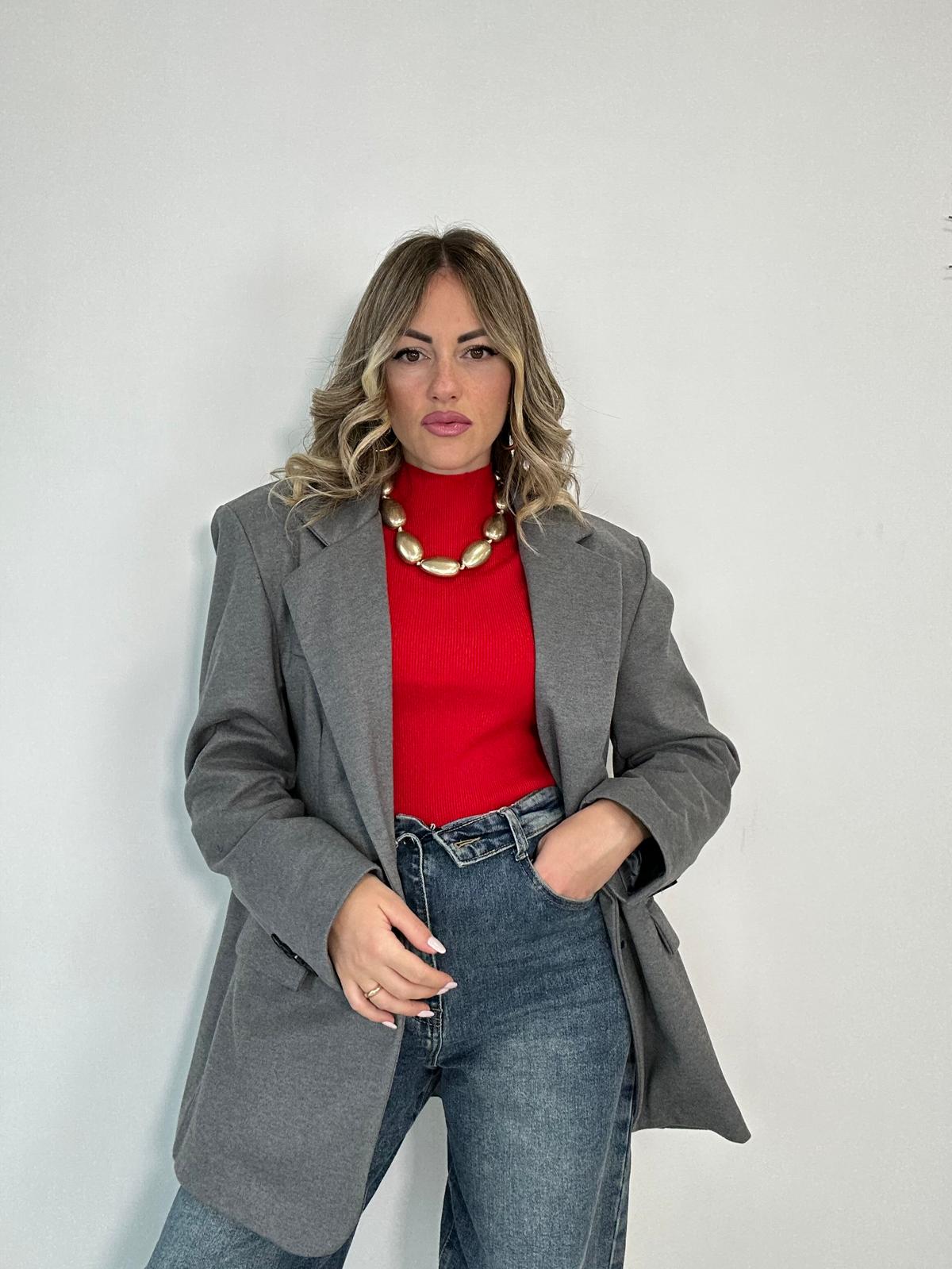 Giacca a Cappotto 6118 - Grigio
