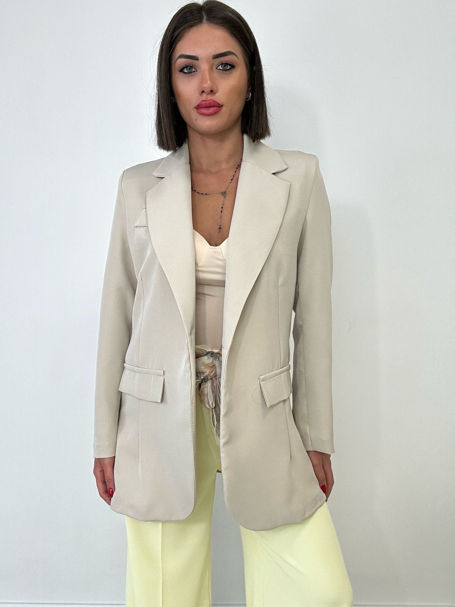Klassischer Blazer - Beige