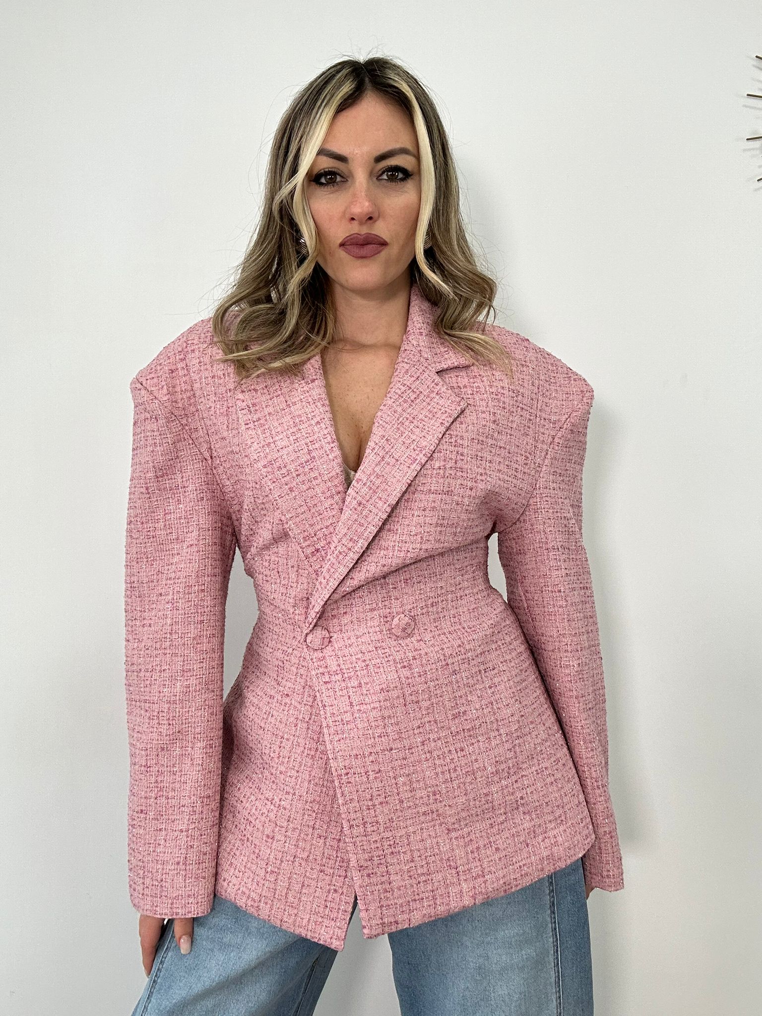 Giacca Tweed 26056 - Rosa