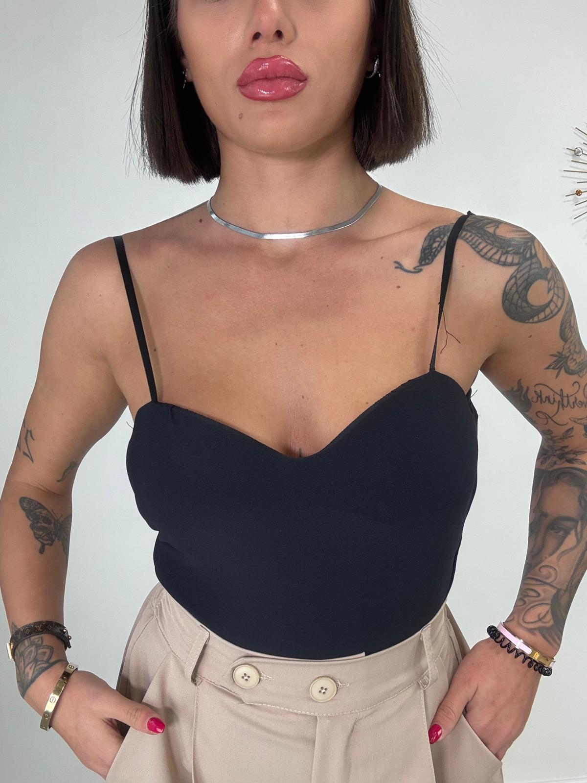 Body Scollo a Cuore - Nero