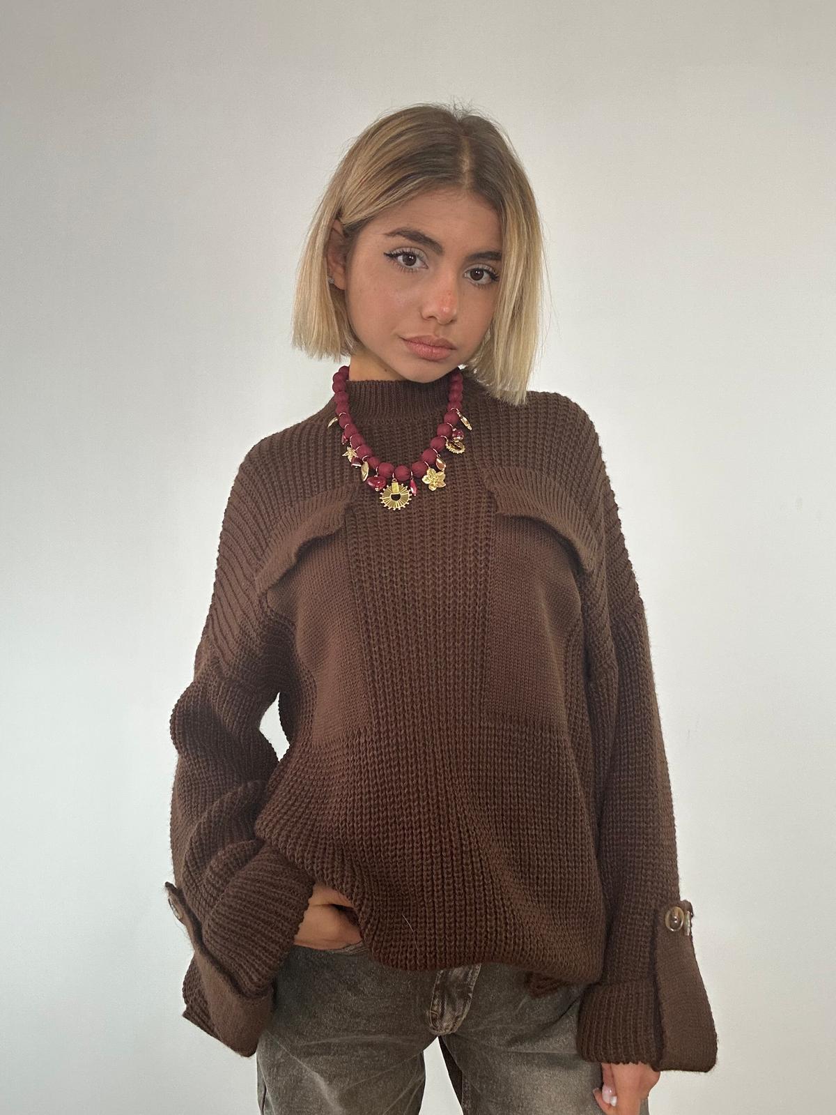 Maglione 24833 - Marrone