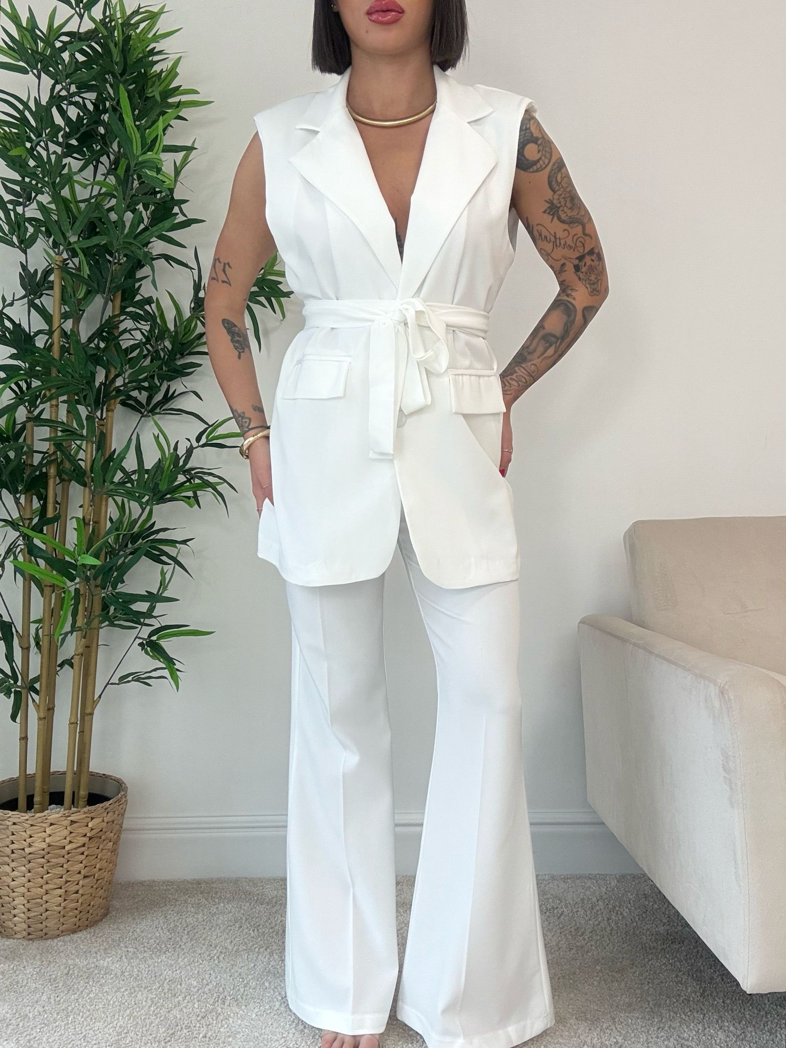 Tailleur Monique (Blazer + Pantalone) Bianco