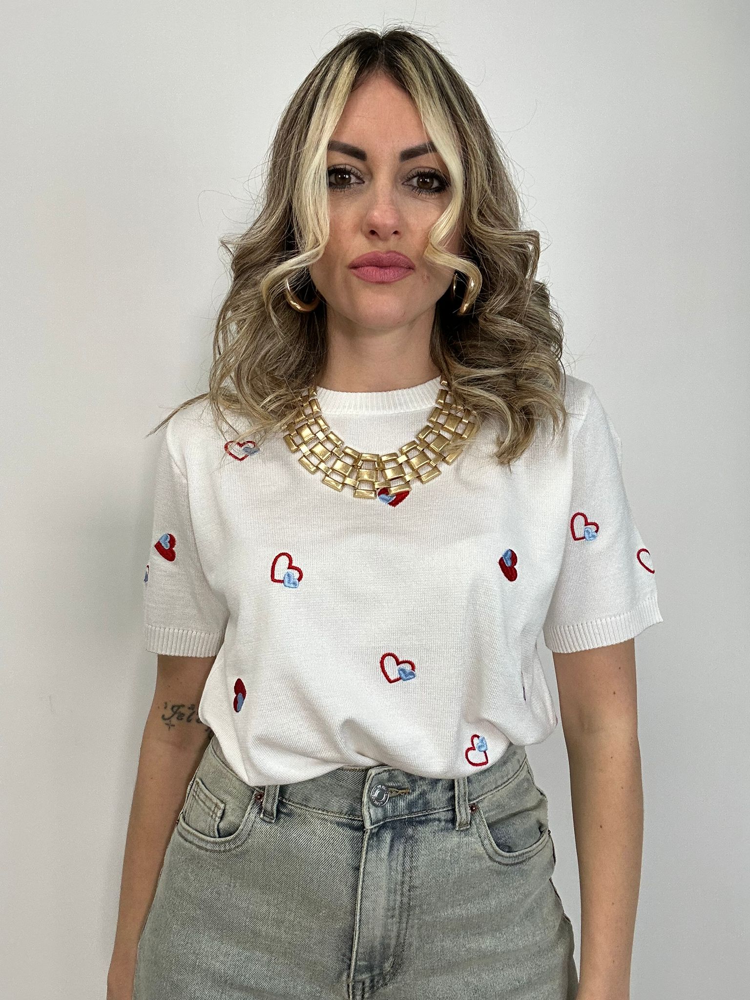 Maglioncino in filo E5358 - Bianco