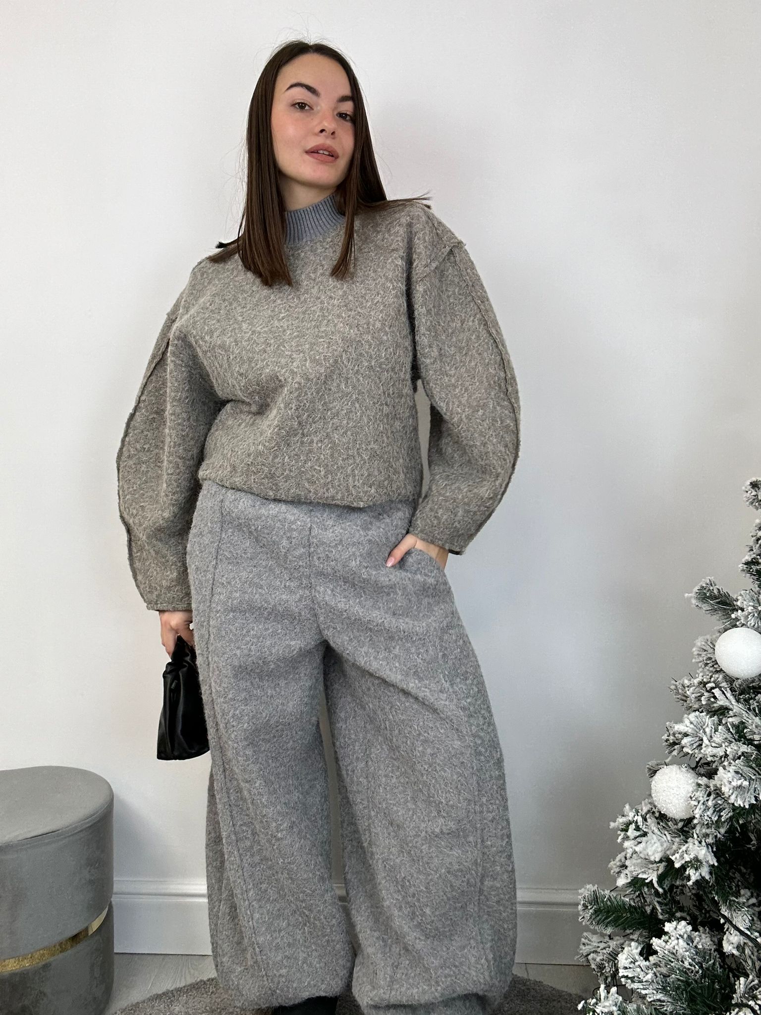 Ensemble coordonné Aris (Sweat + Pantalon) Gris et Boue