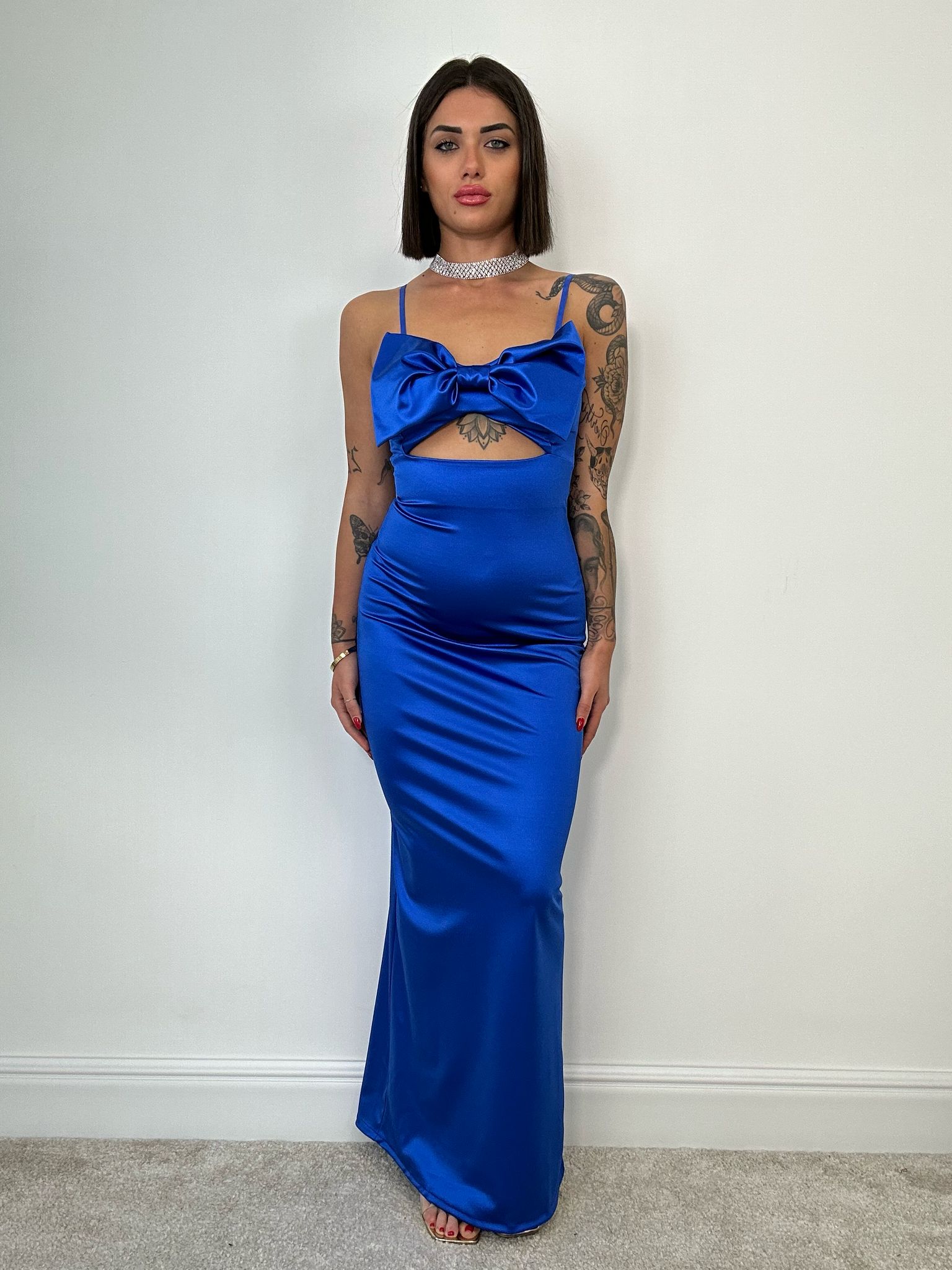 Abito con Fiocco - Blu