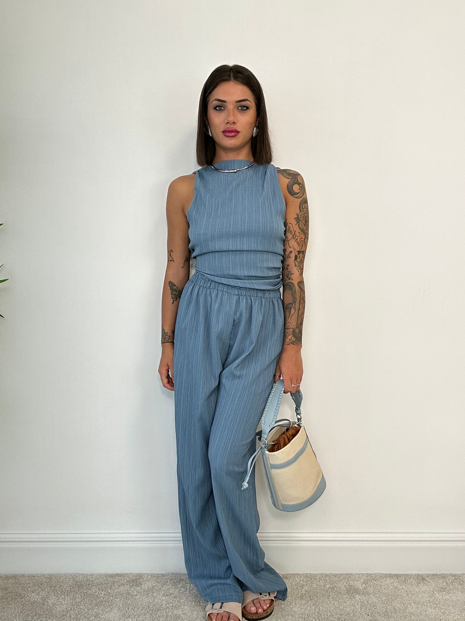 Coordinato Simona (Top + Pantalone) Avio