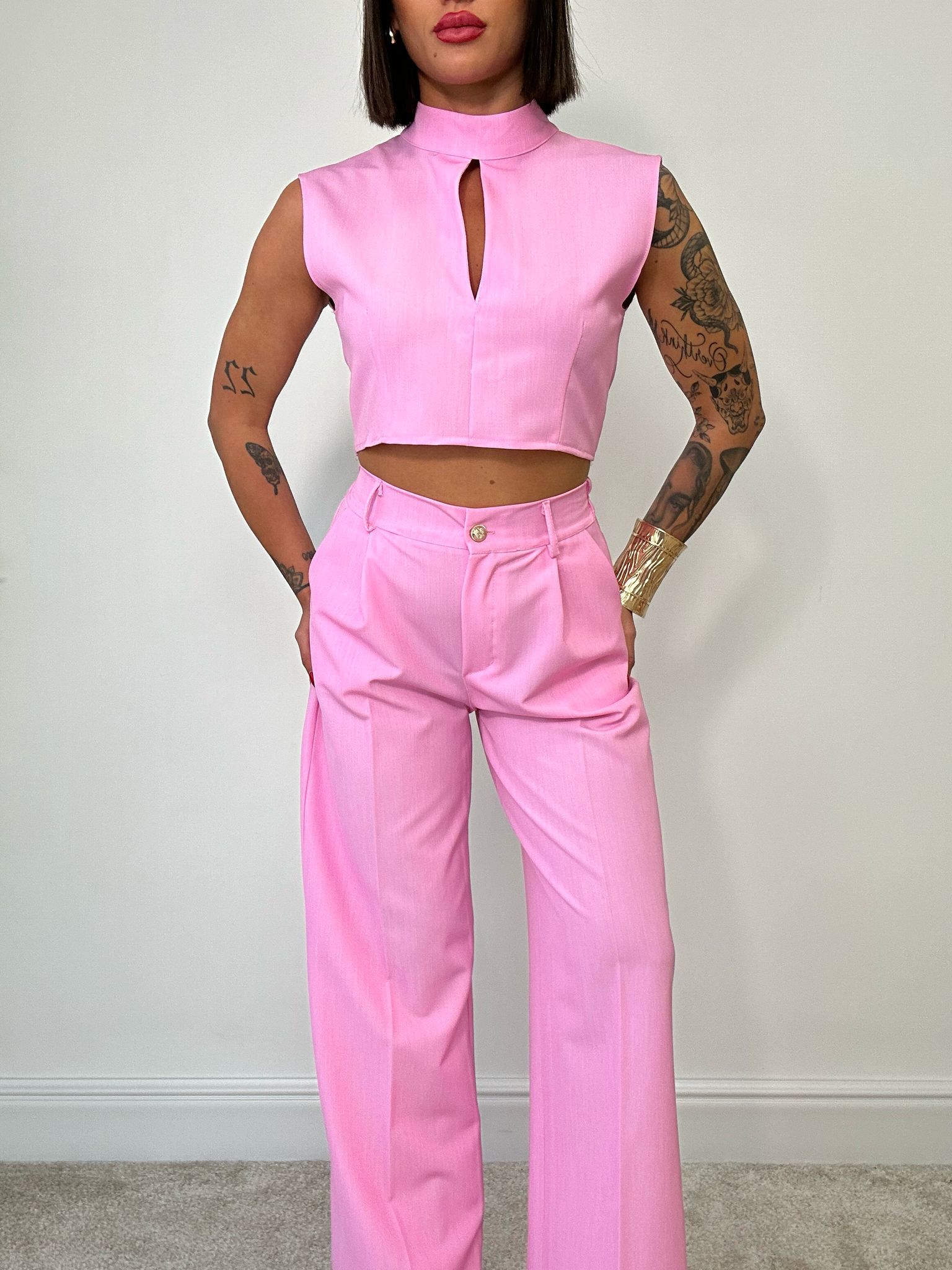 Coordinato Tenerife (Top + Pantalone) Rosa