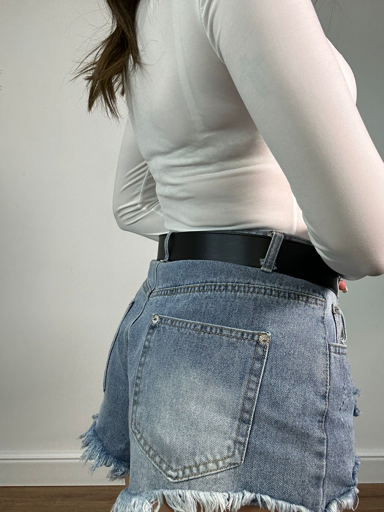 Short Jeans 80223 Sfrangiato - Lavaggio Chiaro