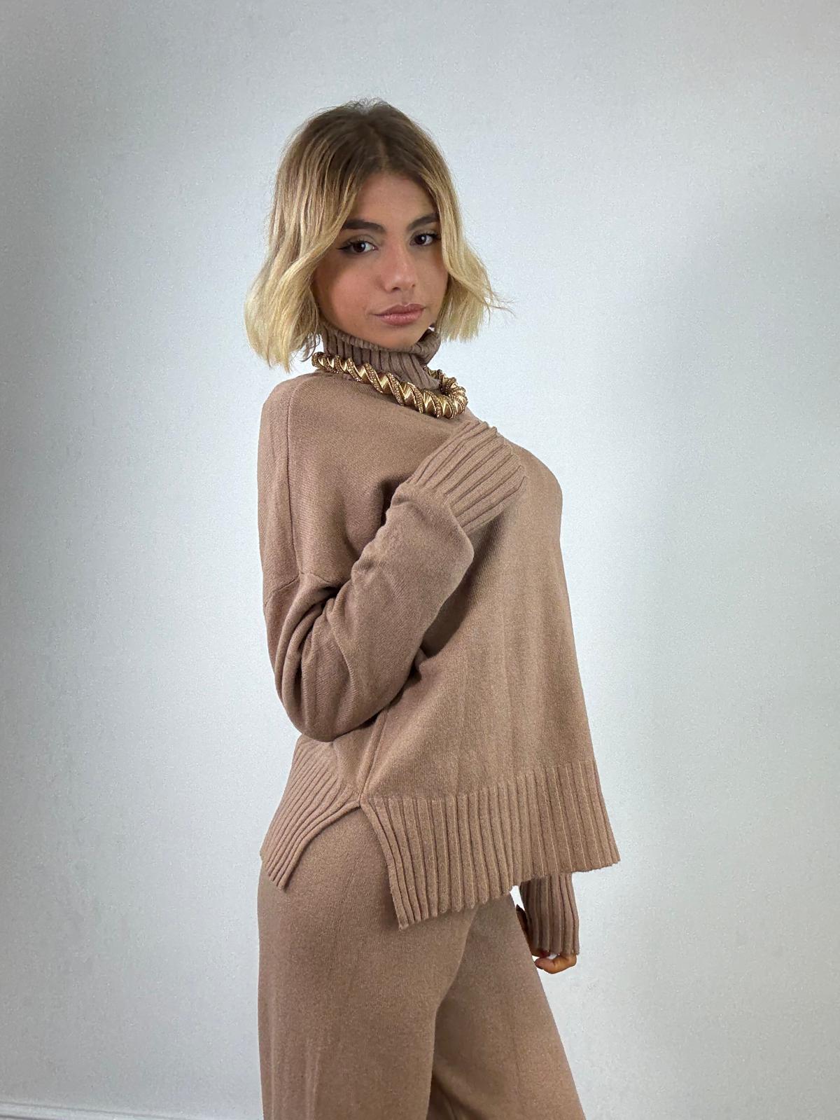 Coordinato AL016B (Maglione + Pantalone) Beige