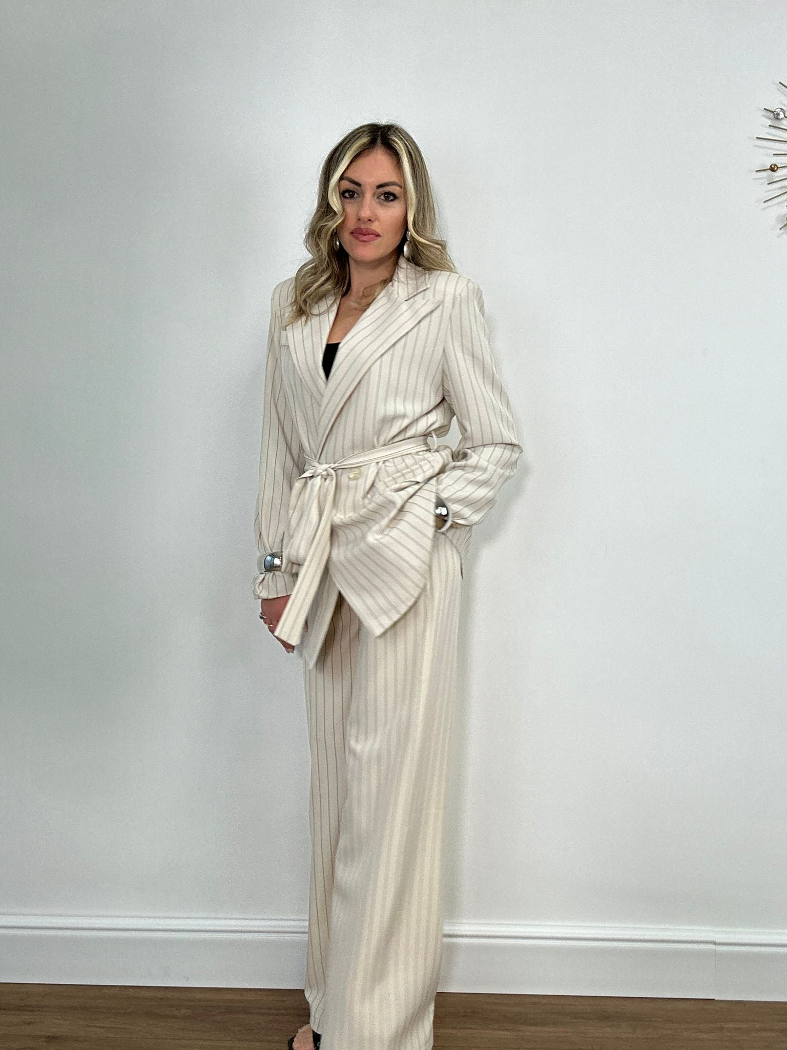 Tailleur Gessato 63775 (Blazer + Pantalone) Beige