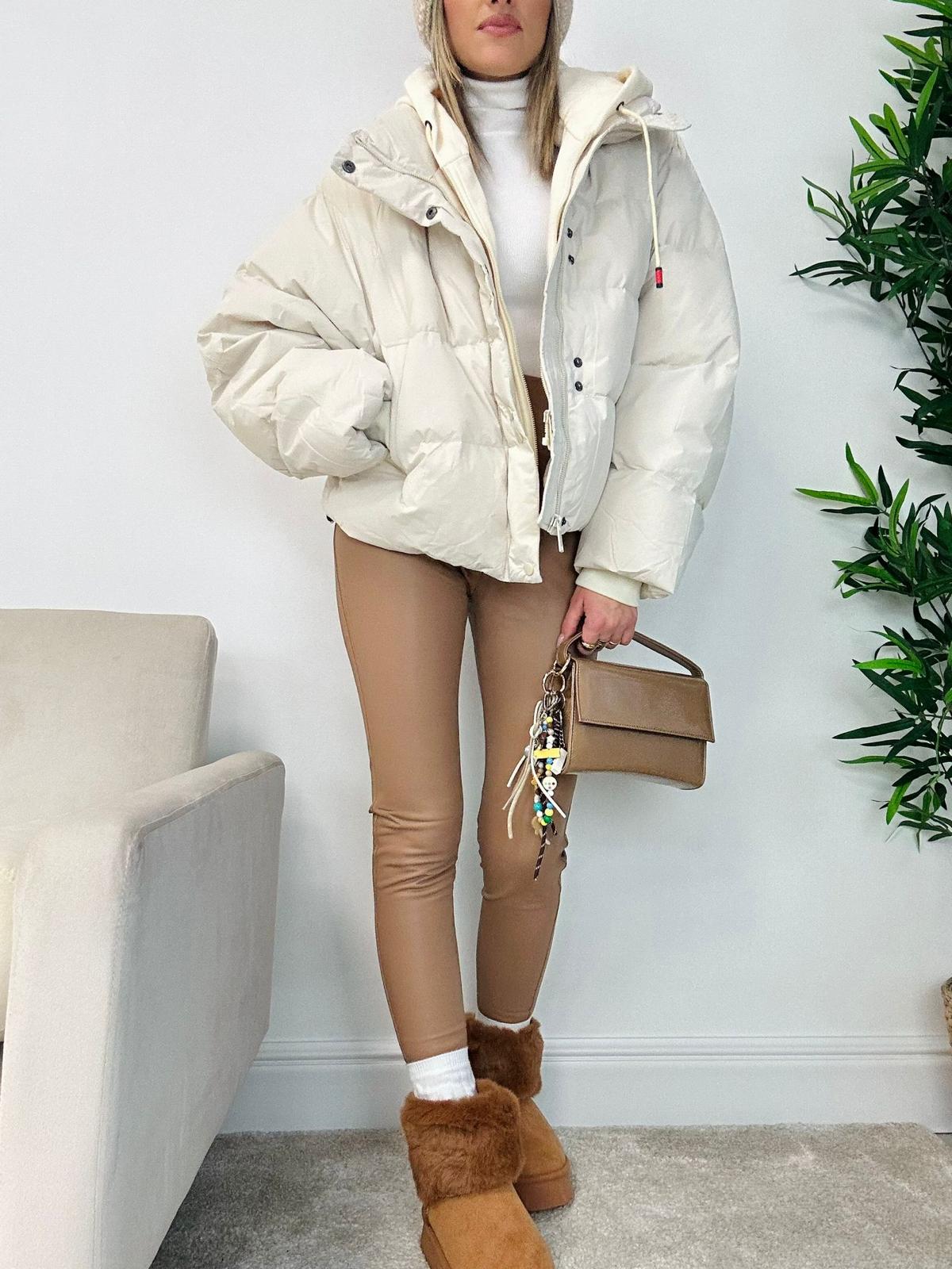 Legging en éco-cuir Felpato - Nude