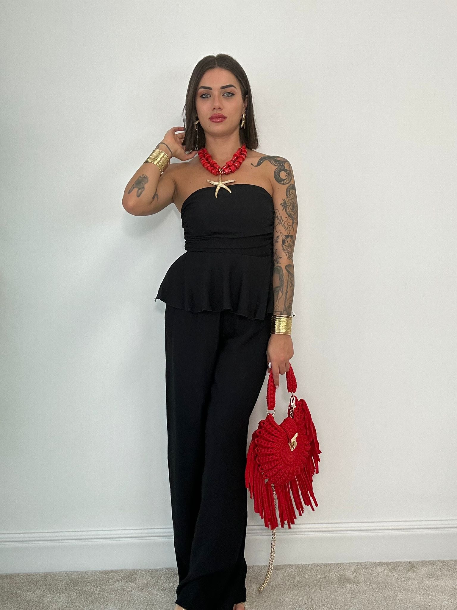 Coordinato Minorca (Top + Pantalone) Nero
