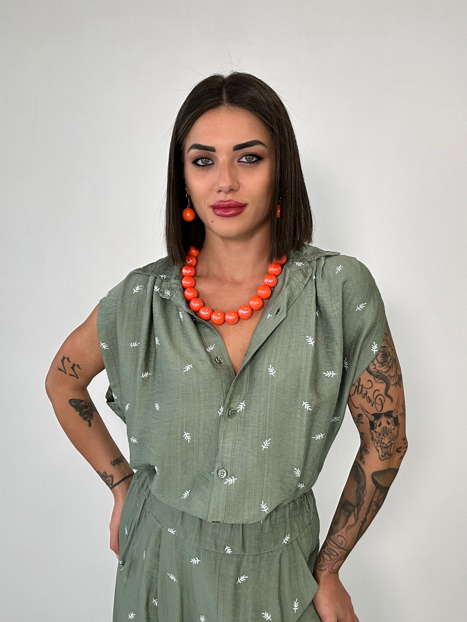 Coordinato Nerano (Camicetta + Pantalone) Verde