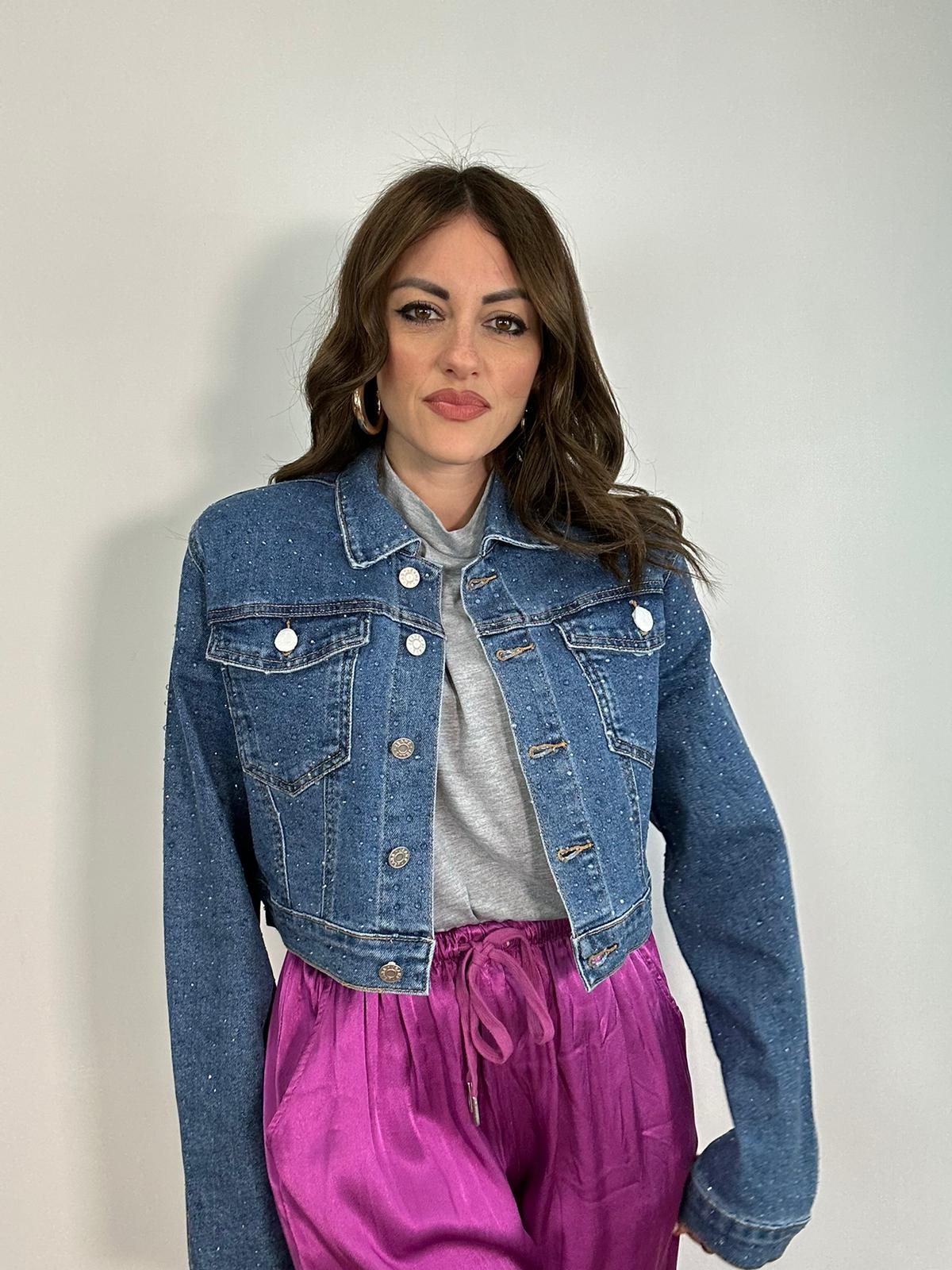 Giacca Crop MI24186 - Lavaggio Chiaro